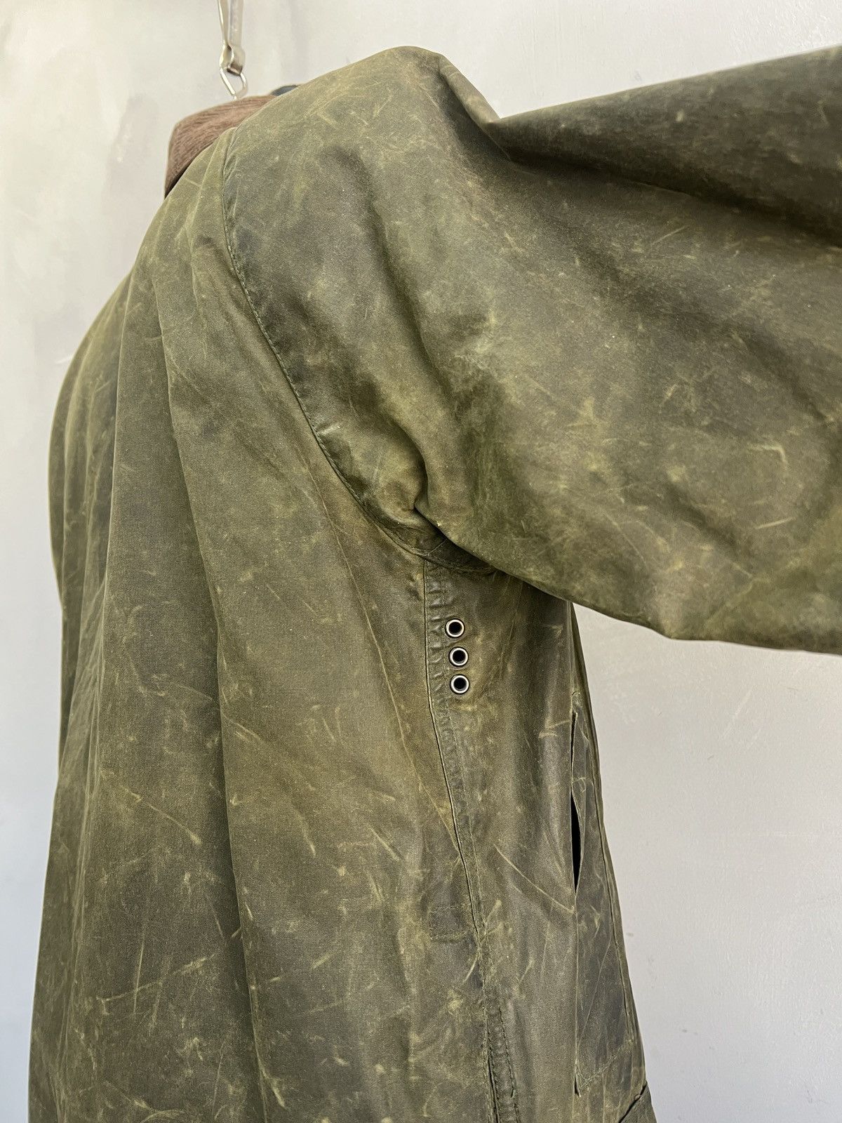 Barbour Vintage Barbour Beaufort waxed Olive Field Jacket Military Size US S / EU 44-46 / 1 - 12 Thumbnail