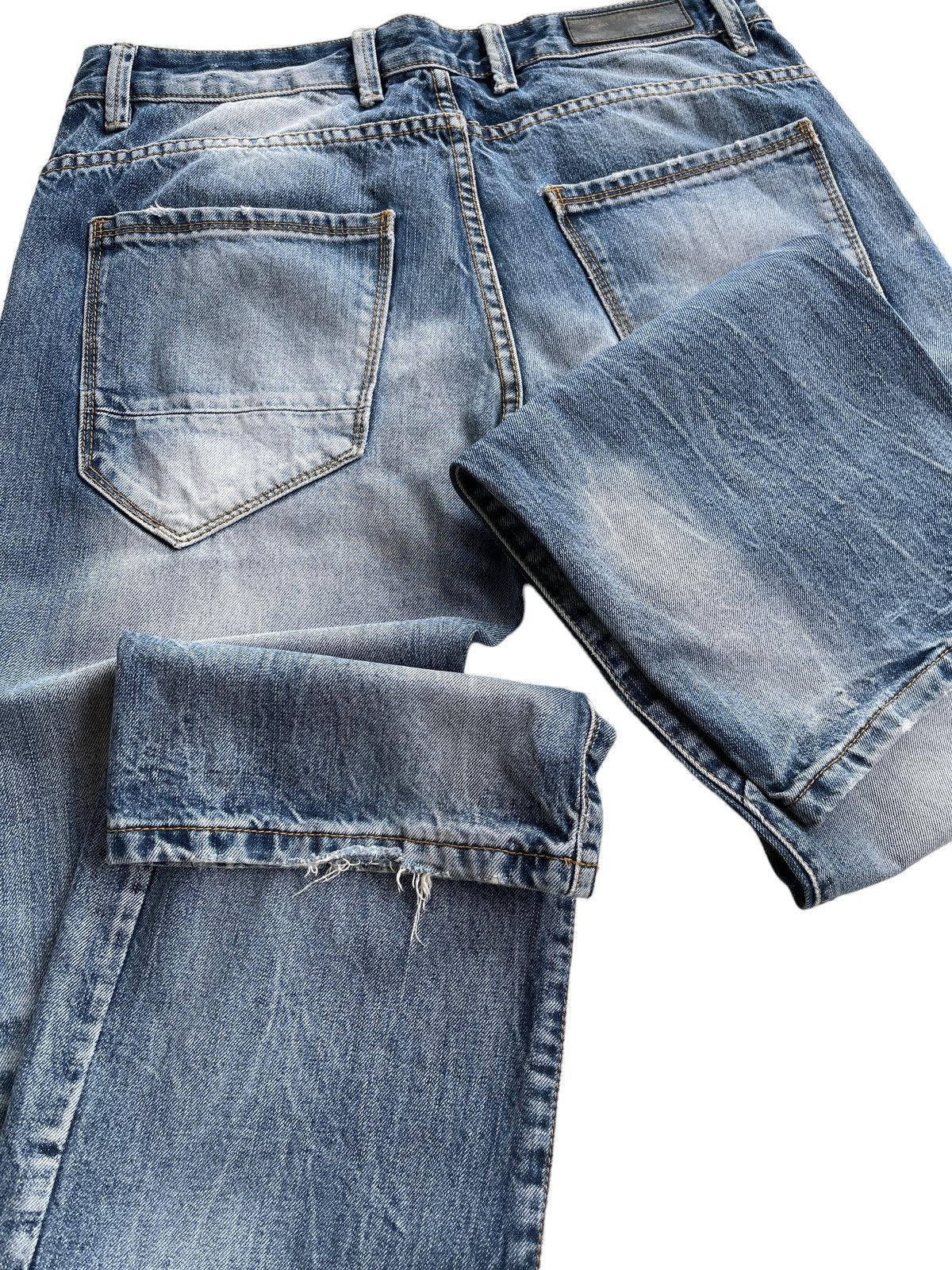 Japanese Brand Fishbone Japan Superior Distressed Rusty Denim Size US 32 / EU 48 - 4 Thumbnail