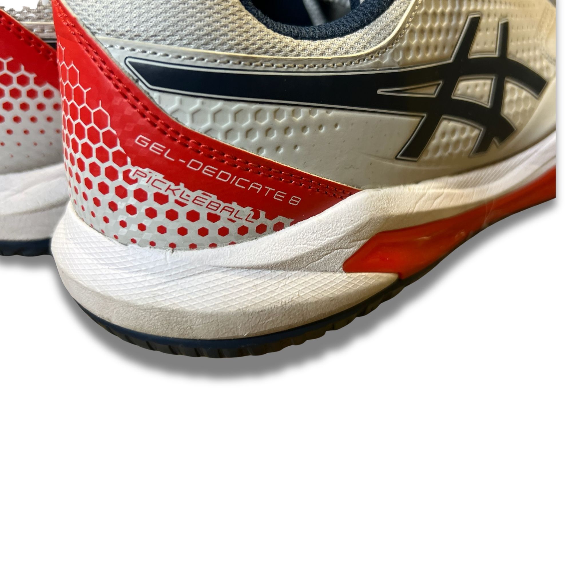 Asics Asics Gel-Dedicate 8 Mens Tennis Shoes Size 9.5 White/Red Size US 9.5 / EU 42-43 - 6 Thumbnail