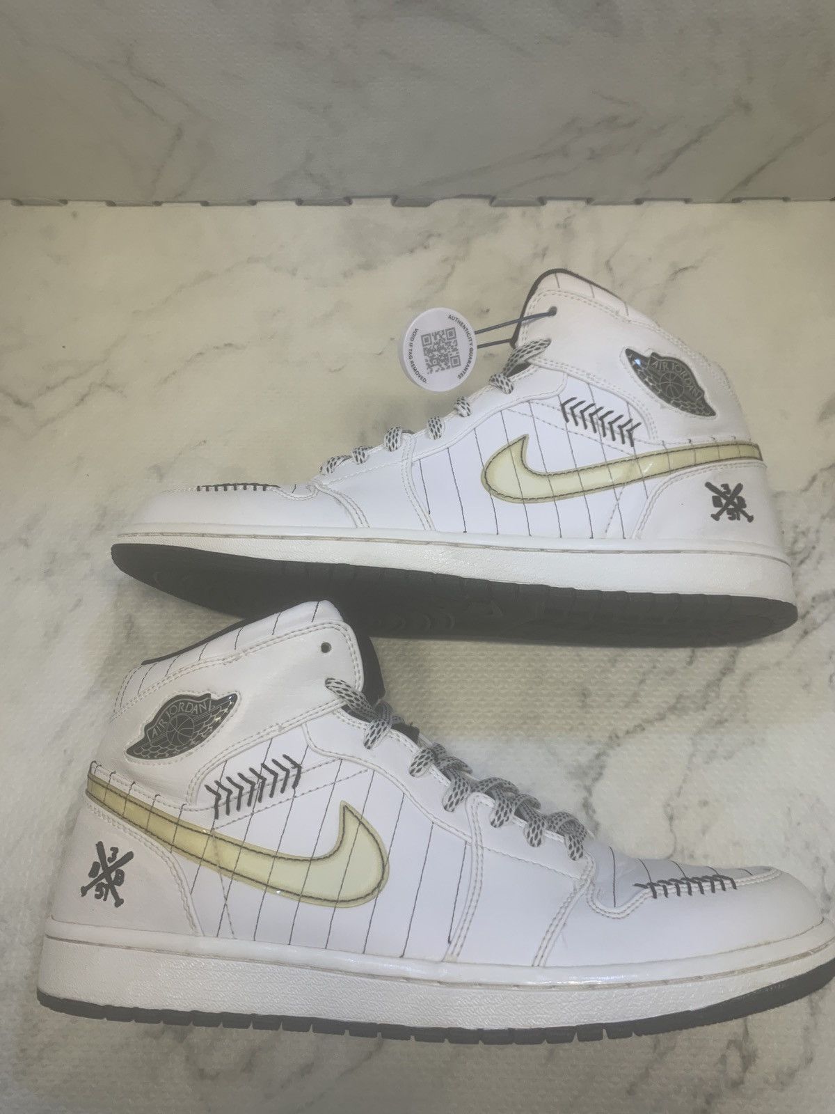 image of Air Jordan 1 Shoes in White, Men's (Size 11)