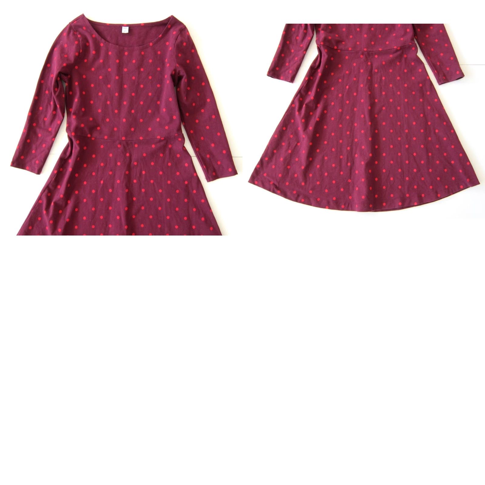 Old Navy Old Navy Pink Polka Dot Stretch 3/4 Sleeve Sheath Empire Dress M Size M / US 6-8 / IT 42-44 - 8 Thumbnail