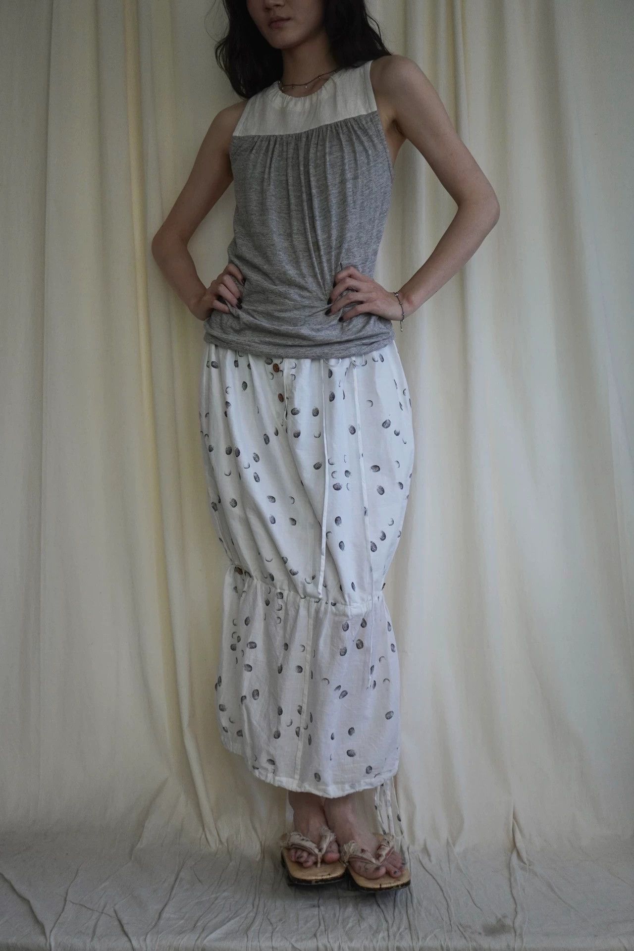 Dries Van Noten DVN 1990s Cotton-Linen Drawstring Pleated Vest Size S / US 4 / IT 40 - 6 Thumbnail