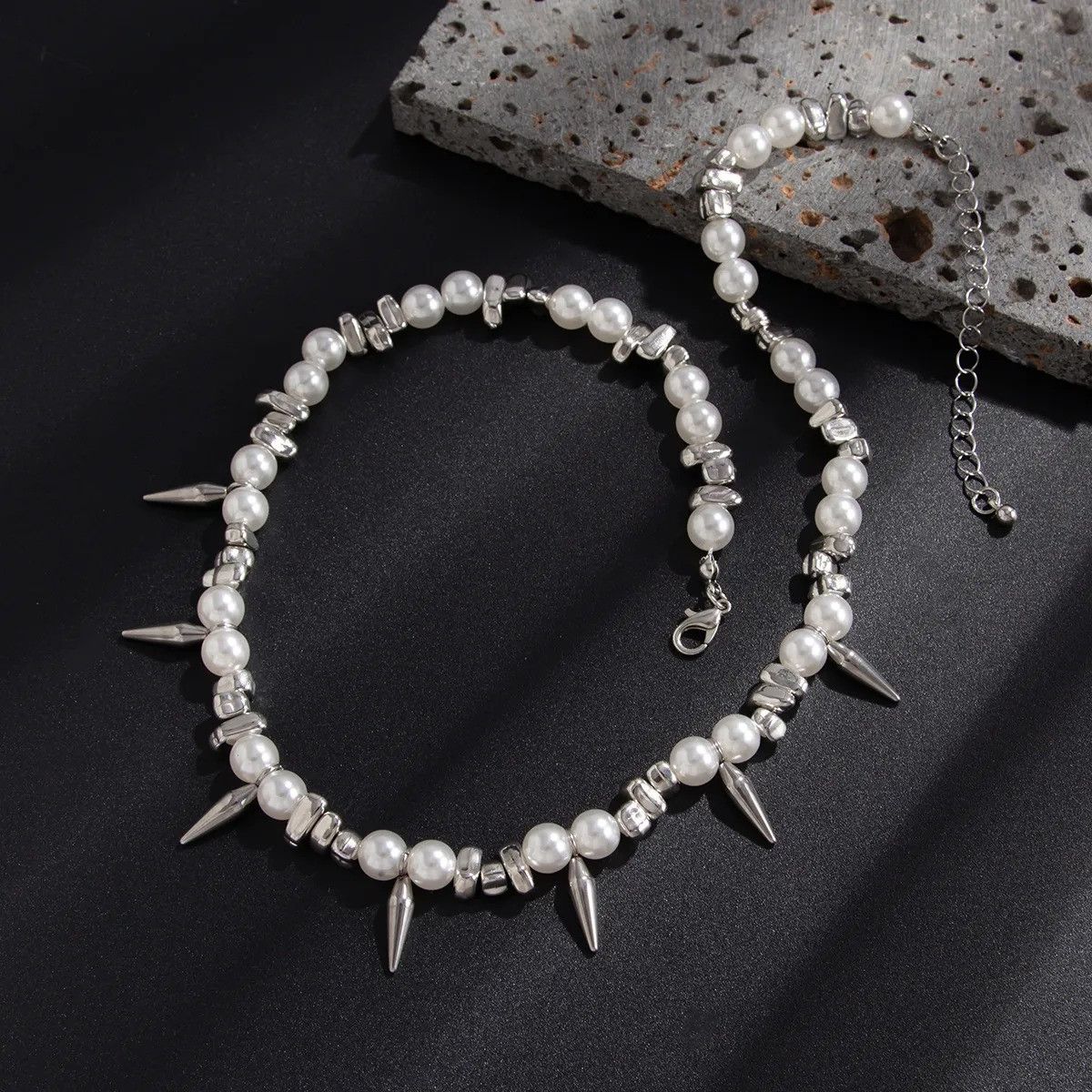 Vintage Pearl Stainless Steel Pendant Necklace Size ONE SIZE - 5 Thumbnail