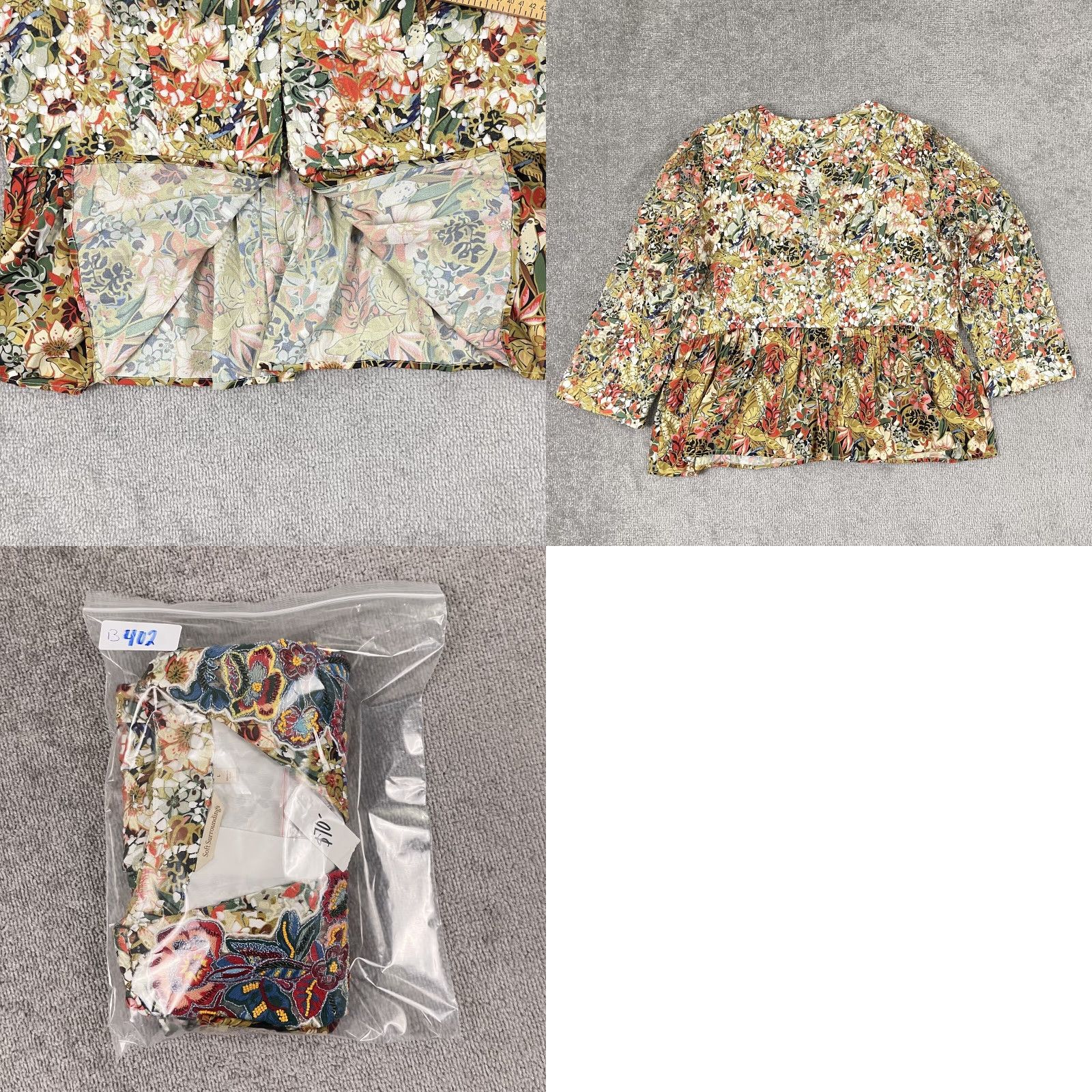 Soft Surroundings SOFT SURROUNDINGS Ariege Jacket Womens Large Floral Embroidered Beaded Lace BOHO Size L / US 10 / IT 46 - 8 Thumbnail