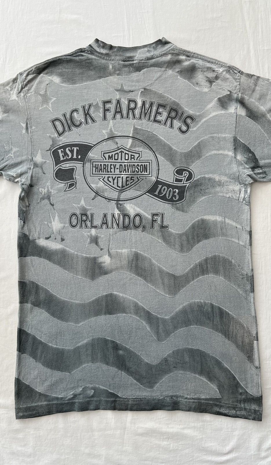 Harley Davidson Vintage 1995 Harley Davidson Flag USA AOP T-shirt Size US L / EU 52-54 / 3 - 18 Thumbnail