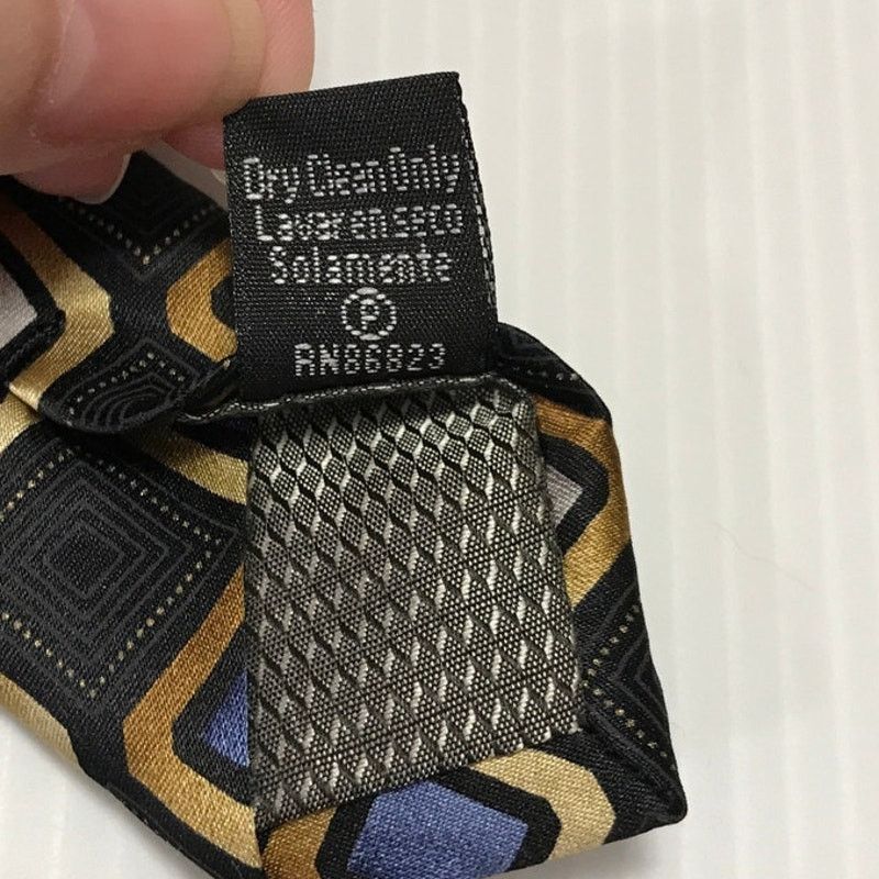 George George Square Pattern Silk Necktie Size ONE SIZE - 5 Thumbnail