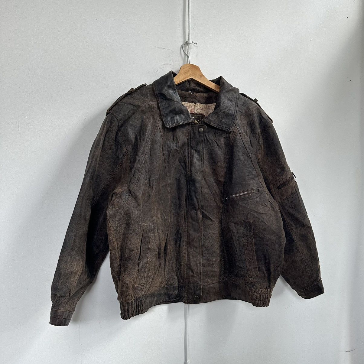 Vintage Vintage Brown Leather Jacket Travis Scott Size US M / EU 48-50 / 2 - 7 Thumbnail