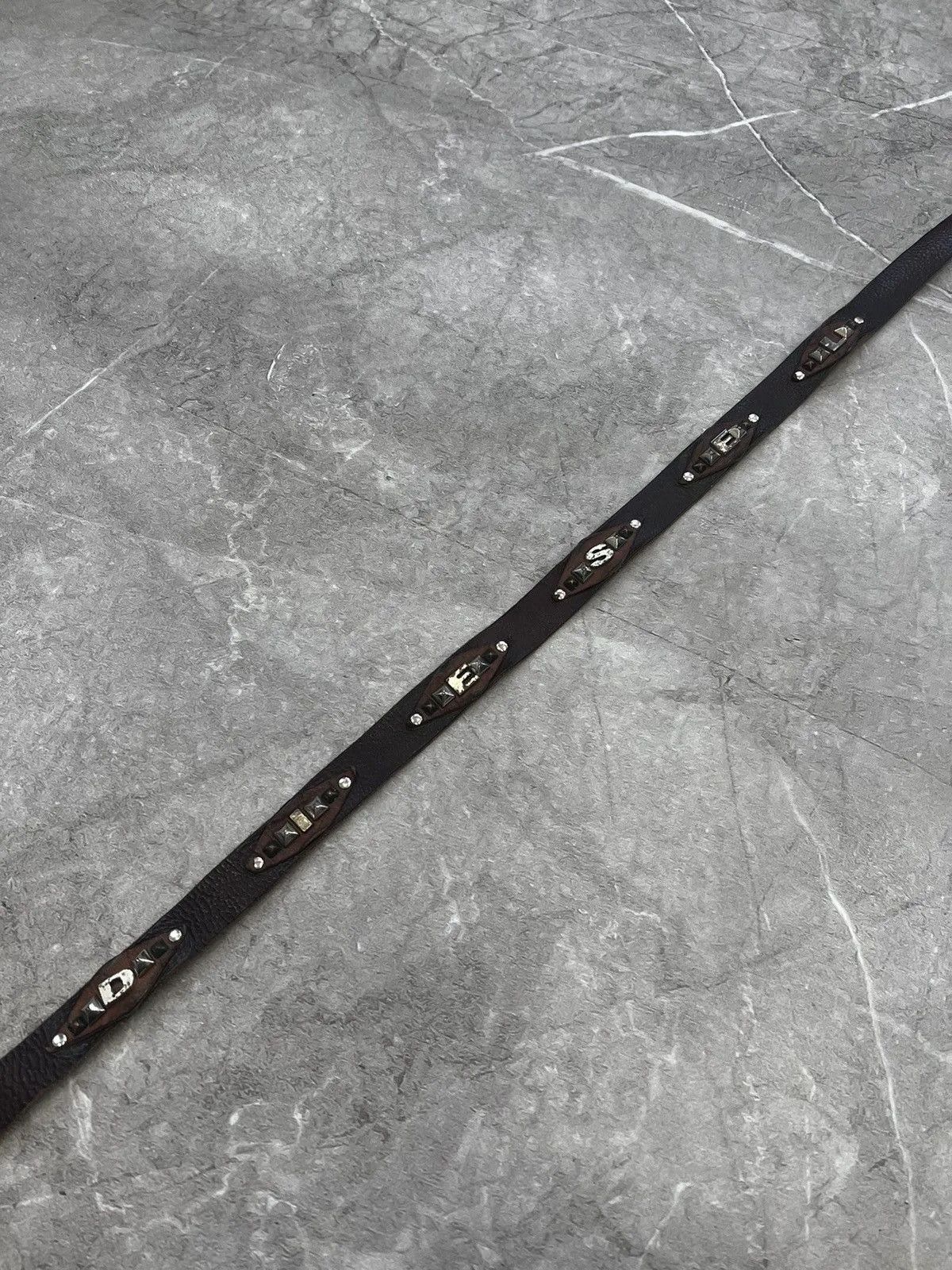 Diesel Vintage avant garde y2k Diesel punk brown leather belt Size ONE SIZE - 6 Thumbnail