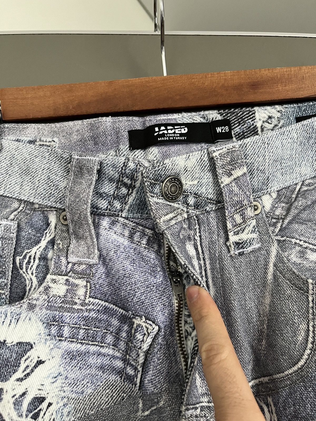 Jaded London Jaded London Denim Print Skaters Pants Size US 28 / EU 44 - 9 Thumbnail