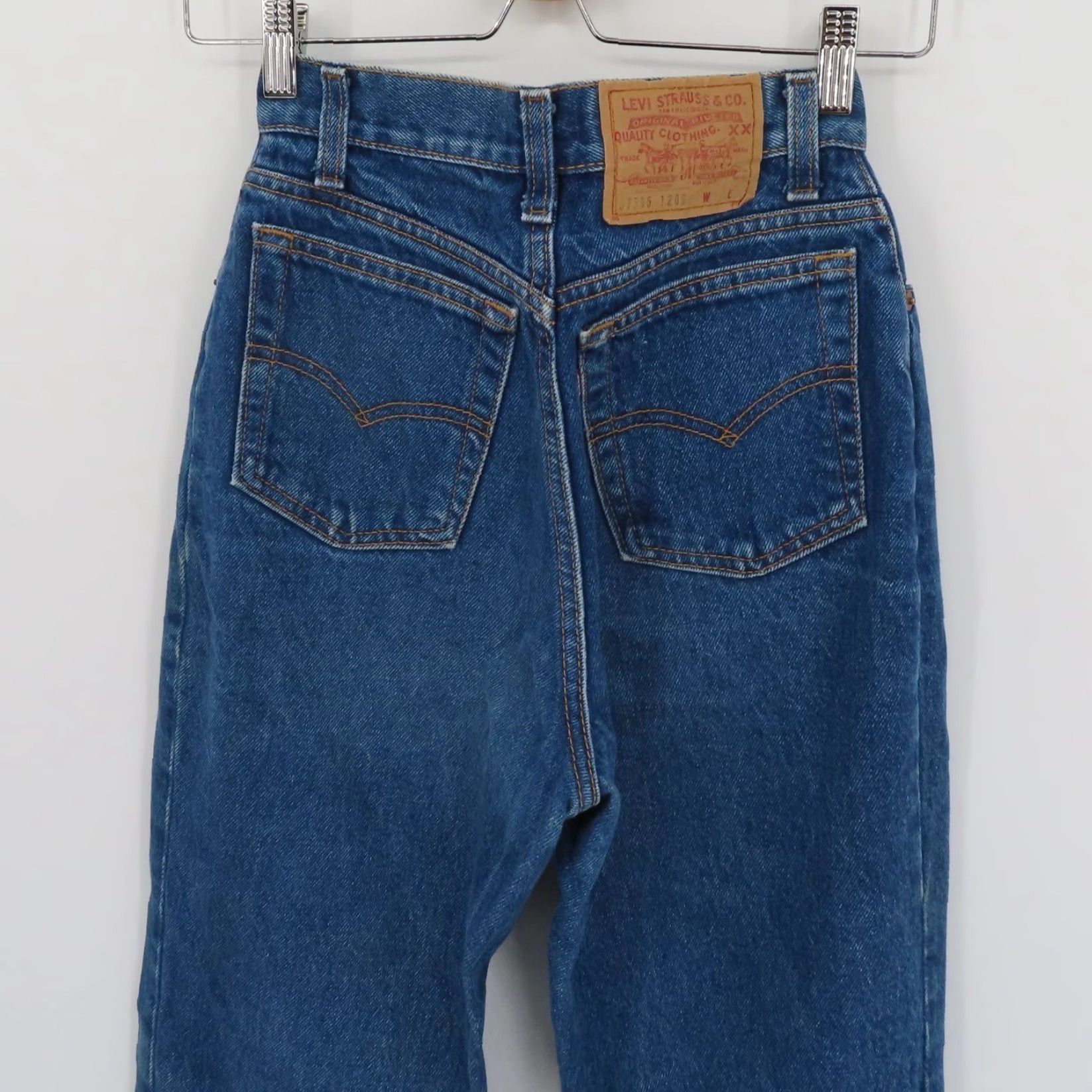 Levi's VINTAGE Levi's 505 Jeans Women Juniors 7 Blue Denim USA All Cotton Regular Straight 1980s Size 28" / US 6 / IT 42 - 7 Thumbnail