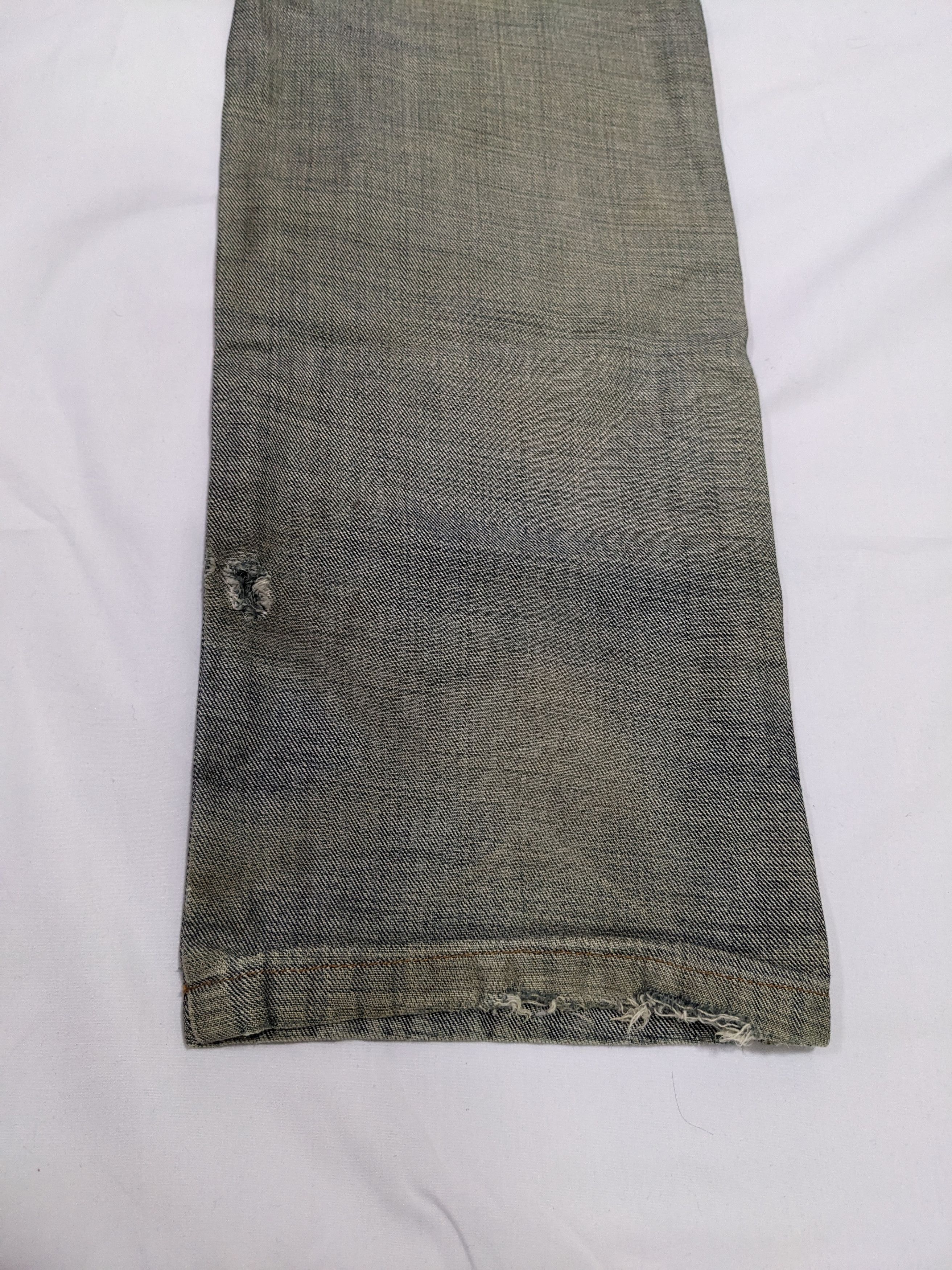 A.P.C. × Vintage Vintage APC 90s Mudwash Distressed Trasher Button fly Jeans Size US 31 - 10 Thumbnail