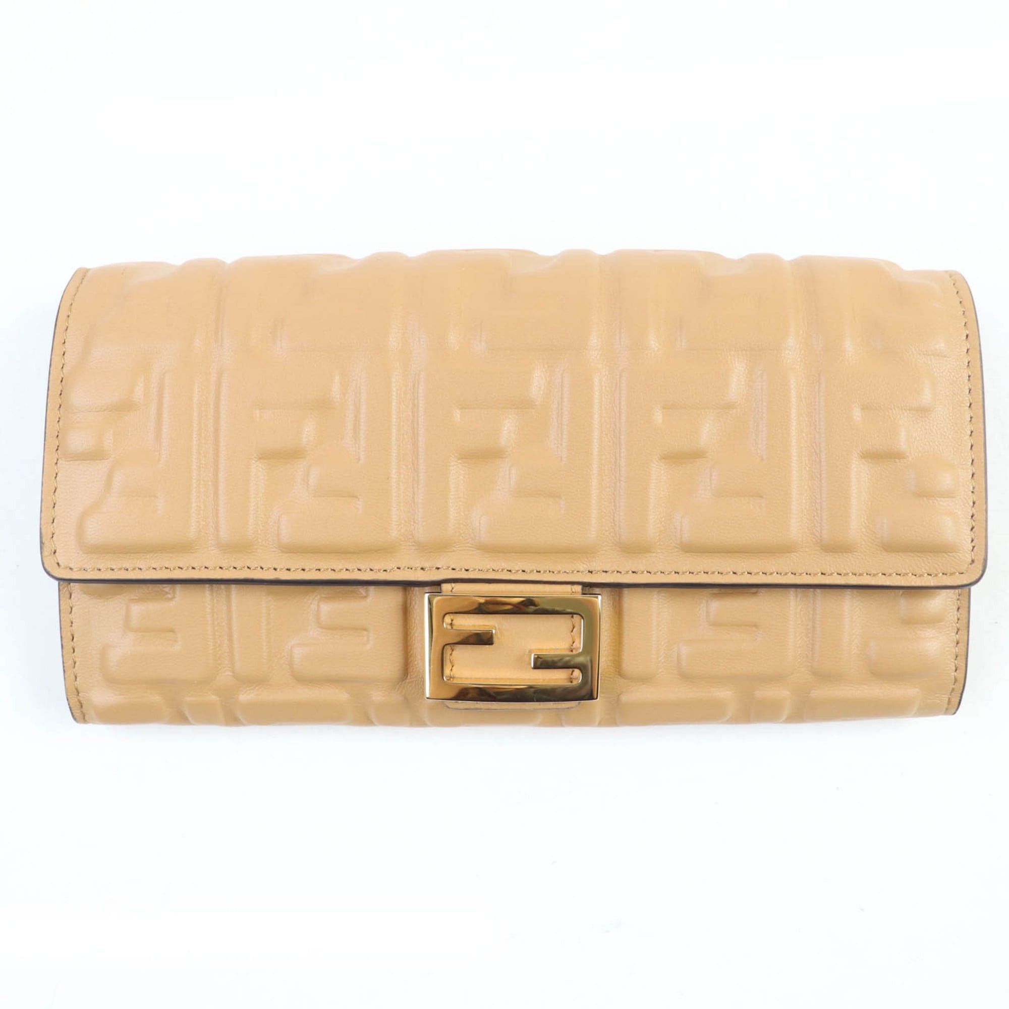 Fendi FENDI 8M0251 Baguette Continental Nappa Leather Long Wallet with 3D FF Logo and Hardware, Women's, Box Dust Bag Included Size ONE SIZE - 1 Thumbnail