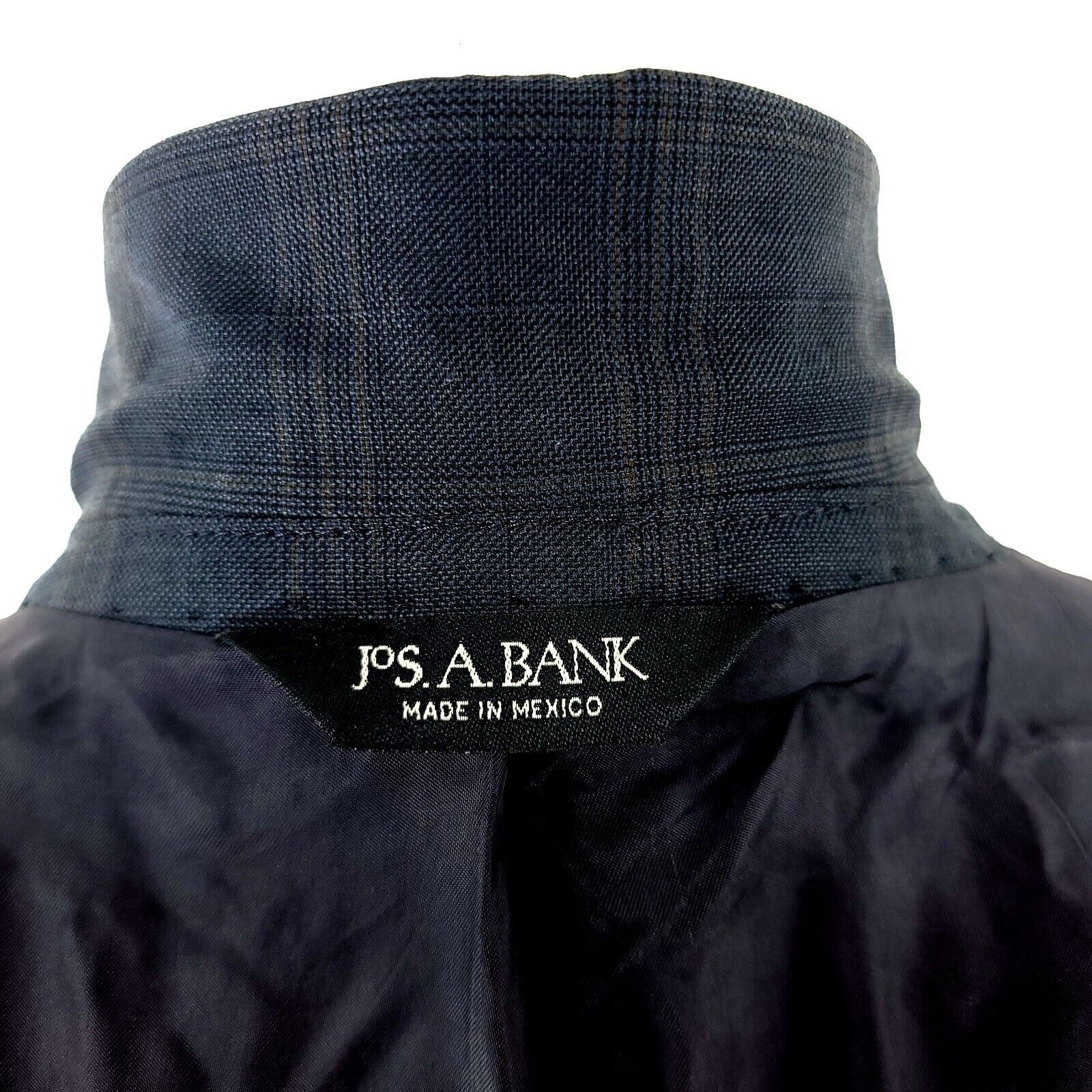 Jos. A. Bank Jos A Bank Signature Collection Wool 2 Button Blazer 42L Blu Size 42L - 11 Thumbnail