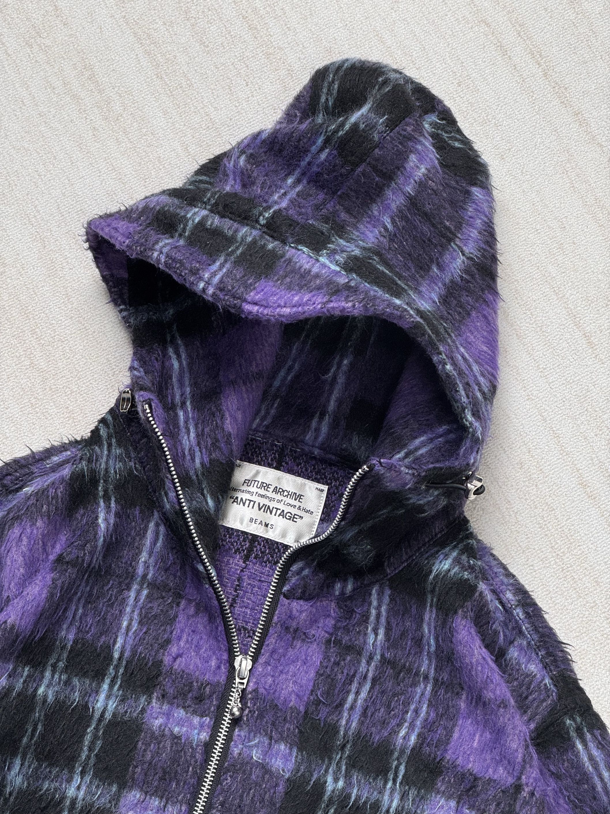 Japanese Brand UNWORN* FUTURE ARCHIVE FURRY HOODED JACKET PURPLE Size US M / EU 48-50 / 2 - 3 Thumbnail