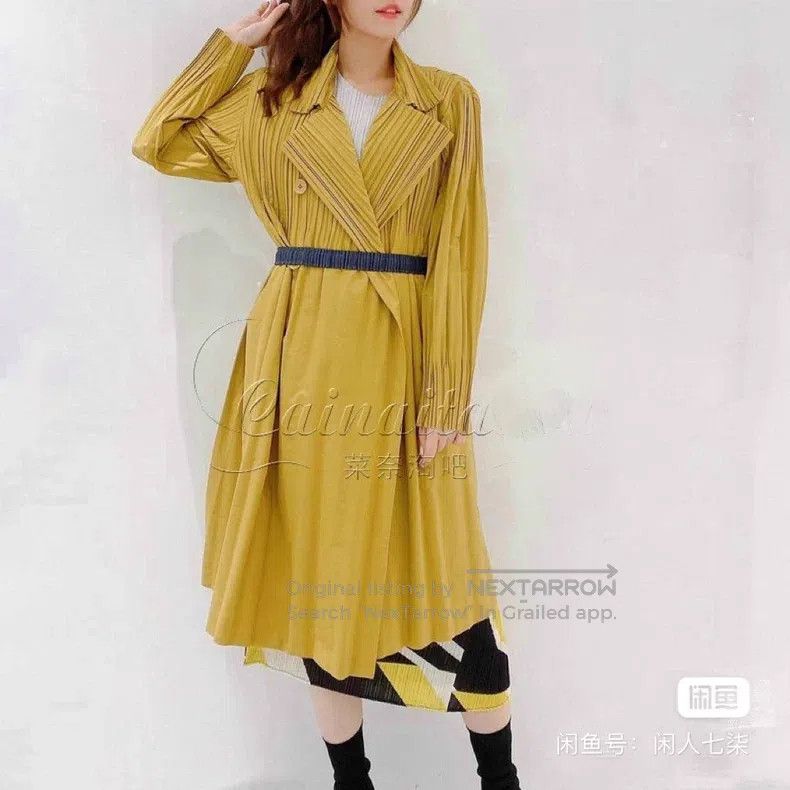 Issey Miyake Issey Miyake size:2 Ginger Yellow Double-breasted Trench C Size XS / US 0-2 / IT 36-38 - 5 Thumbnail
