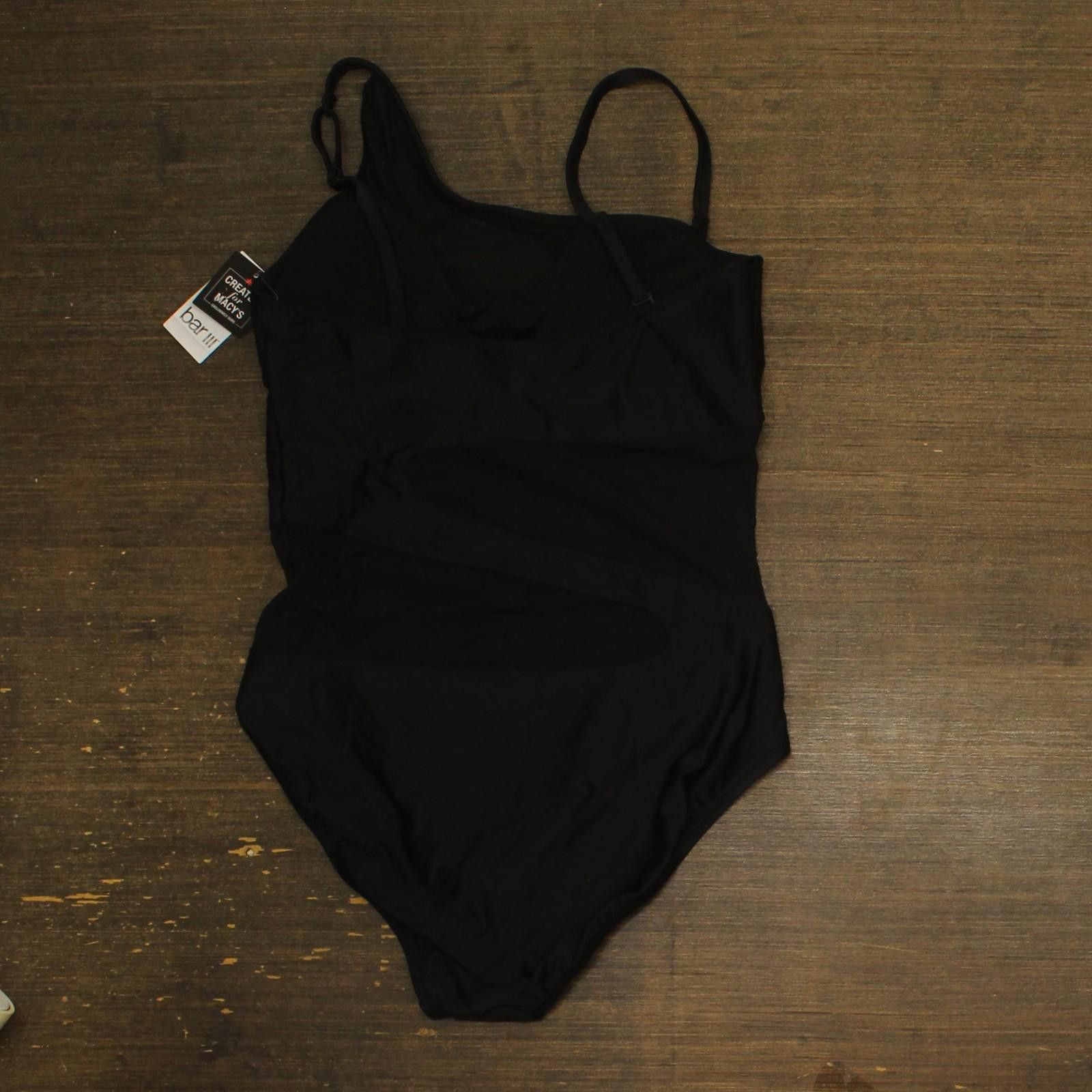 Bar III Nwt Bar Iii Cutout One Piece Swimsuit Mbnb24232 Black L Size ONE SIZE - 2 Thumbnail