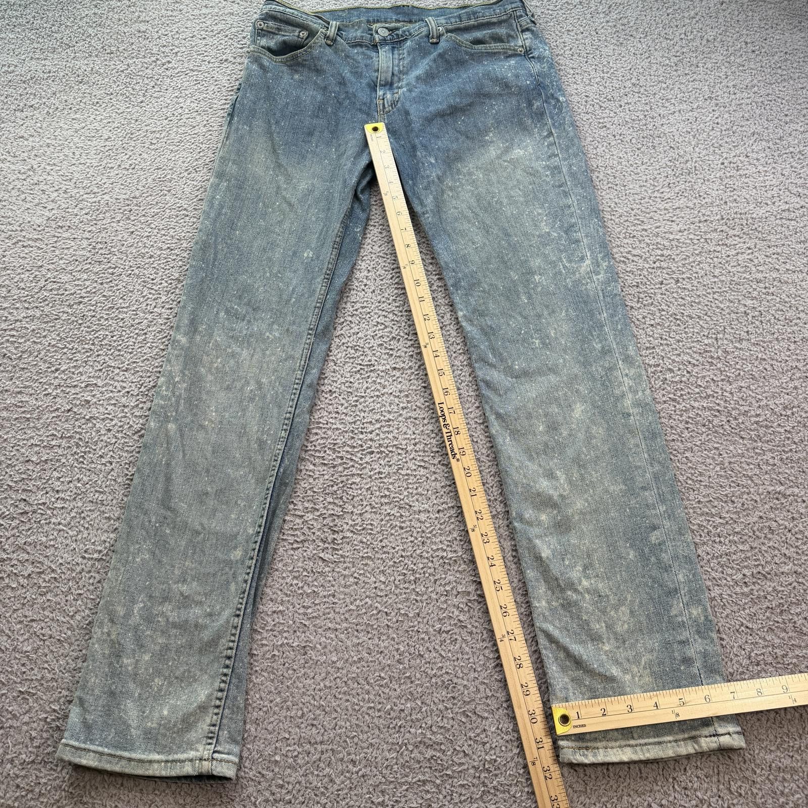 Levi's Levis 511 Mens 33x32 Blue Slim Fit Paint Splatter Jeans Size US 33 - 4 Thumbnail
