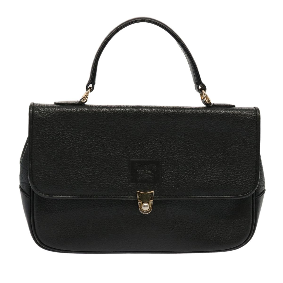 Burberry Vintage Check Black Leather Handbag (Pre-Owned) Size ONE SIZE - 1 Thumbnail