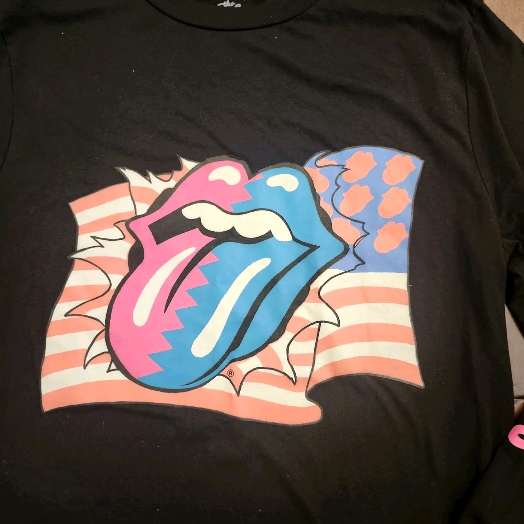 Vintage The Rolling Stones Steel Wheels Graphic T-shirt Men M Black Long Sleeve Crew Neck Logo Retro Band All Seasons Size US M / EU 48-50 / 2 - 4 Thumbnail