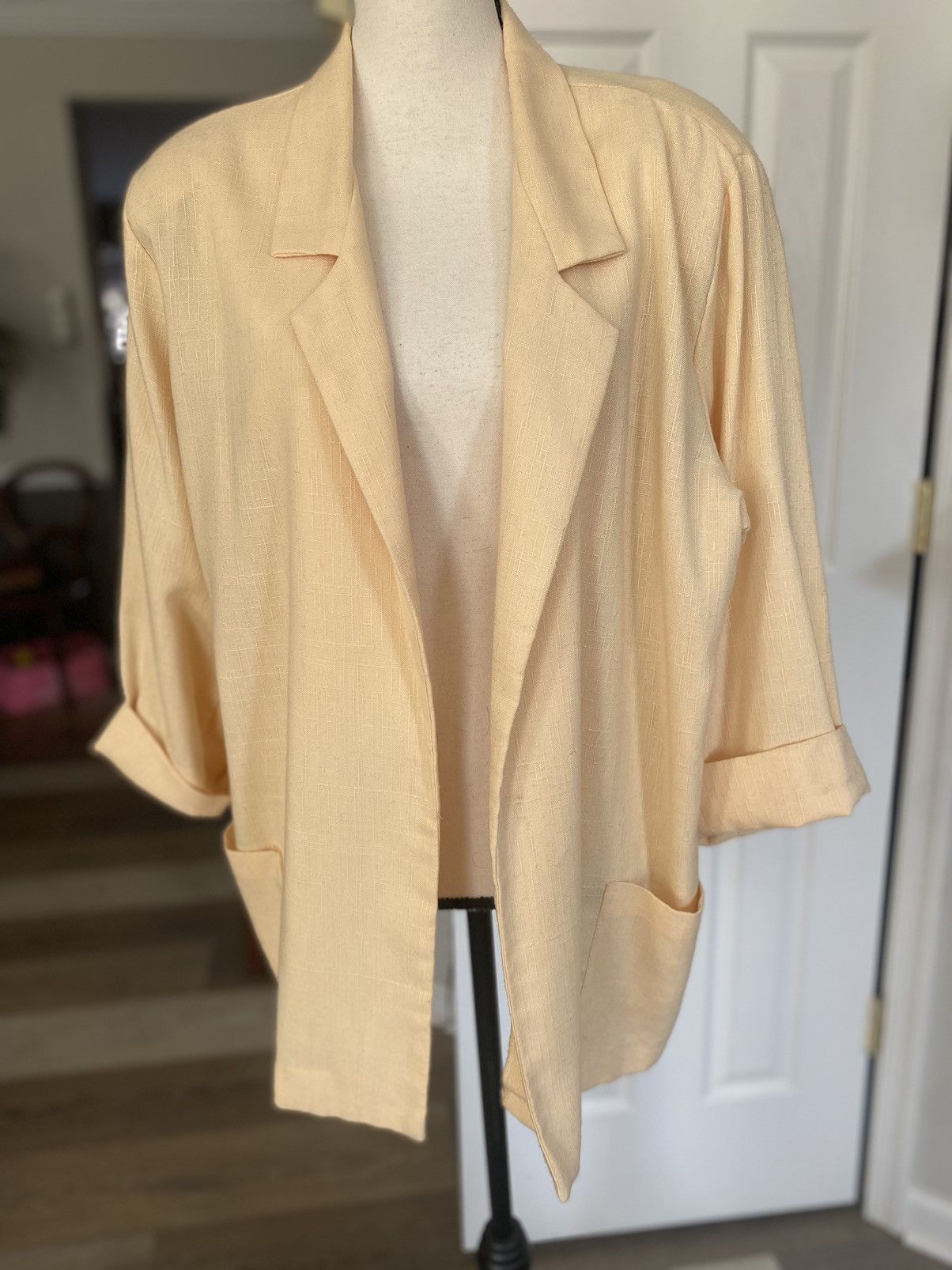 Other VINTAGE JOANNA LINEN SHOULDER PAD BLAZER JACKET SIZE XL Size XL / US 12-14 / IT 48-50 - 8 Thumbnail