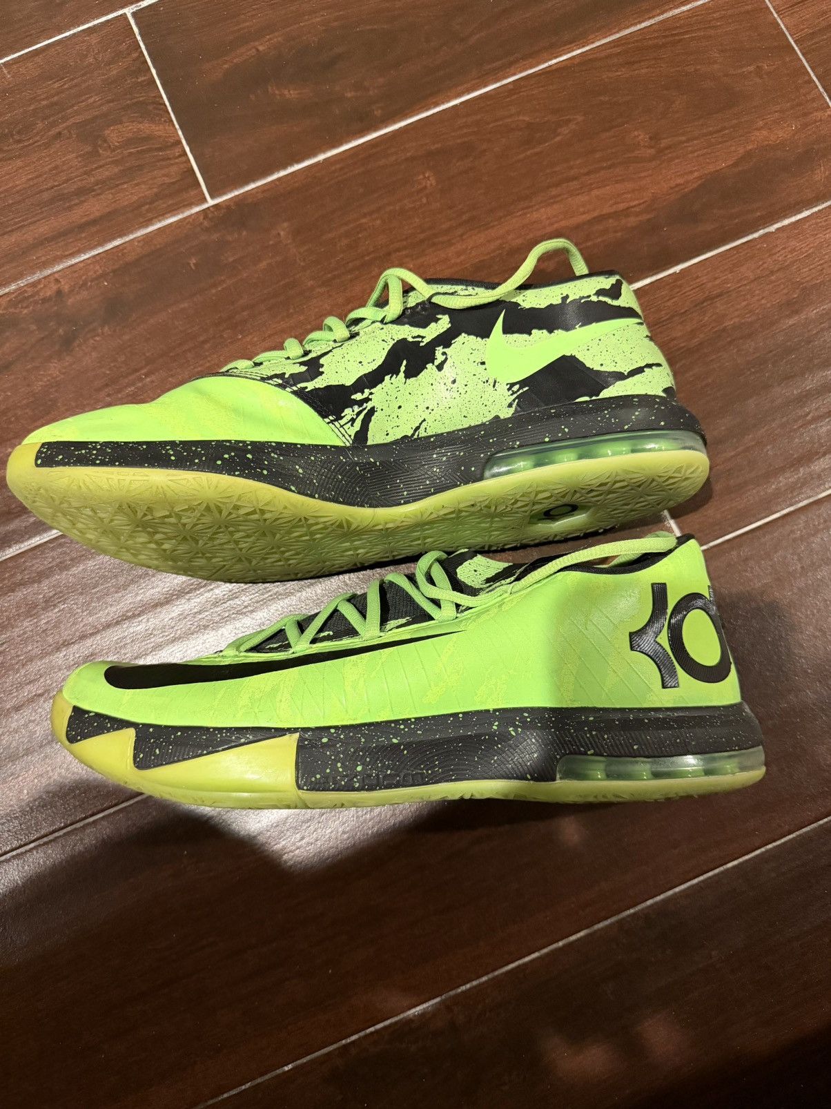Nike Nike KD 6 NikeID Custom Size 12 Lime Green Size US 12 / EU 45 - 1 Thumbnail