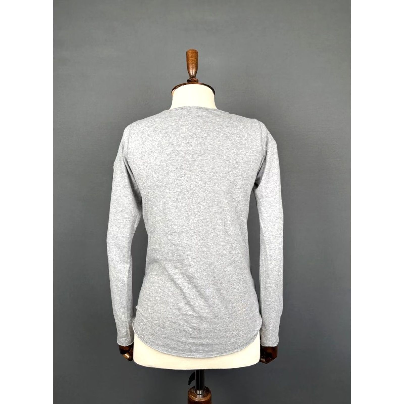 Zadig & Voltaire Zadig & Voltaire Top Womens Size S Gray Cotton Long Sleeve V-Neck Pullover Size S / US 4 / IT 40 - 2 Thumbnail
