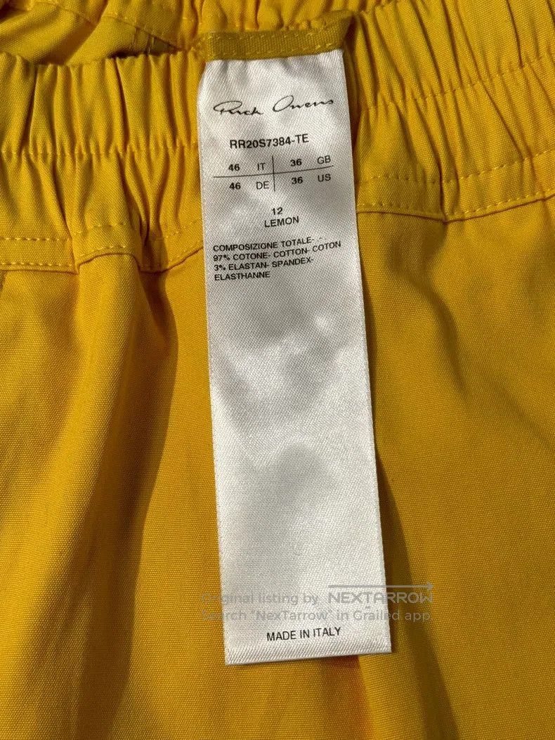 Rick Owens Rick Owens Yellow Shorts Size 46. Size US 34 / EU 50 - 3 Thumbnail
