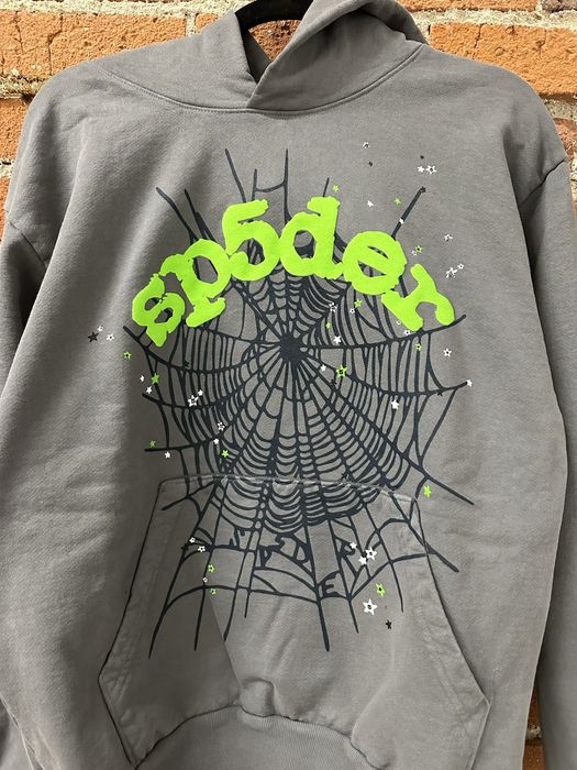 Spider Worldwide Slate grey hoodie | Grailed