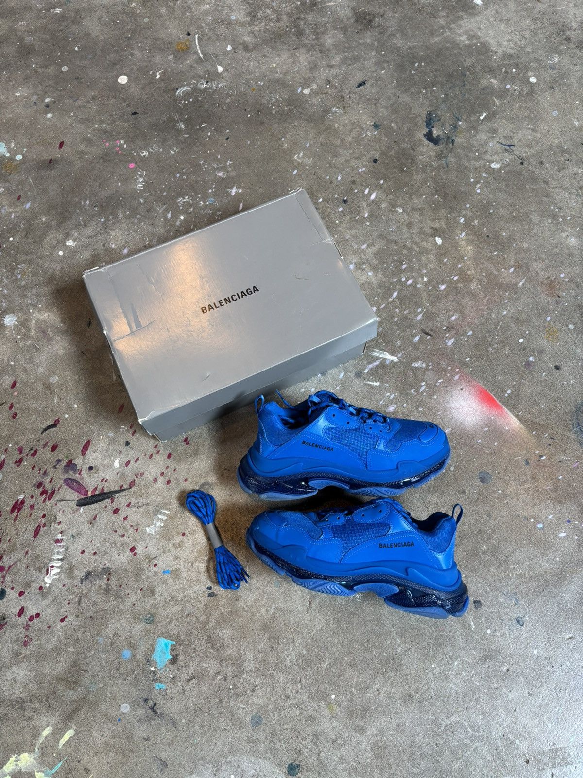 Balenciaga Balenciaga Triple S Blue size 45 Size US 12 / EU 45 - 1 Thumbnail
