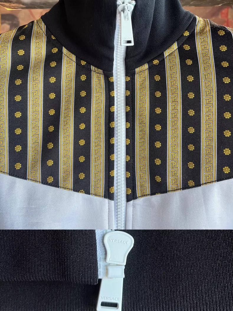 Versace Versace High-necked striped yellow-black long-sleeved coat Size US M / EU 48-50 / 2 - 8 Thumbnail