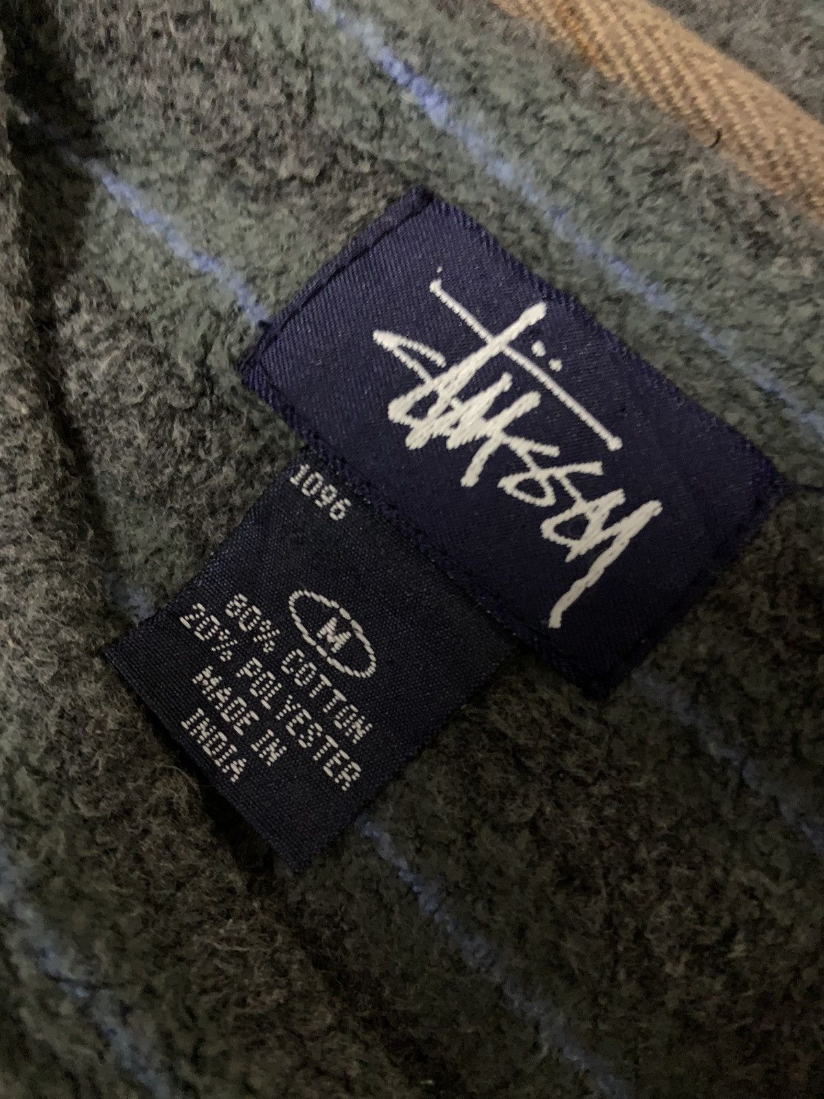 Stussy 💥Vintage Stussy Streetwear Kurt Cobain Style Stripe Shirt Size US L / EU 52-54 / 3 - 5 Thumbnail