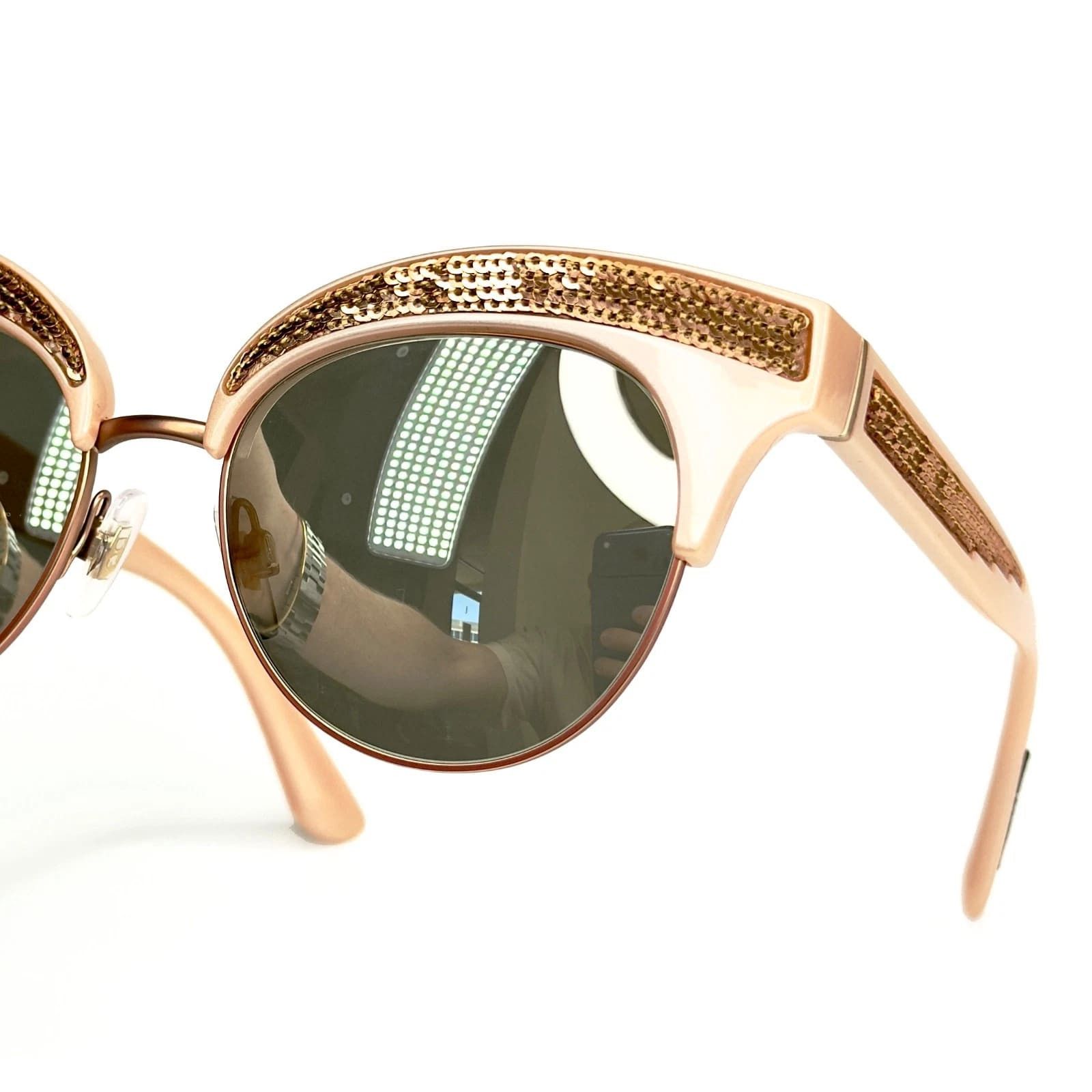 Dolce & Gabbana DOLCE & GABBANA DG6109 6109 Sequin Nude Mirrored Sunglasses Size ONE SIZE - 6 Thumbnail