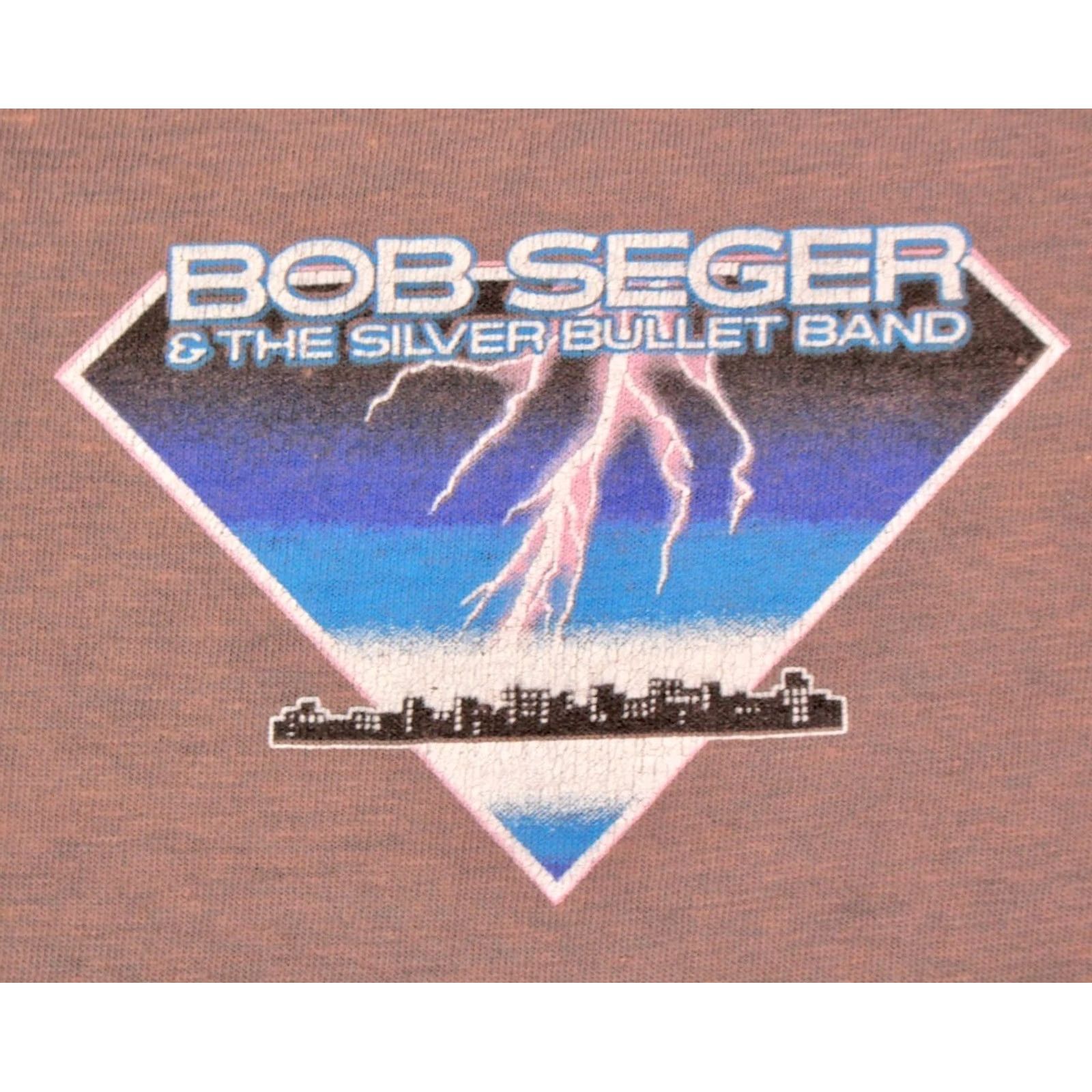 Vintage VTG 80s Bob Seger & the Silver Bullet Band TShirt Mens M Like A Rock Graphic Tee Grey US Ched Vintage Shirt Size US M / EU 48-50 / 2 - 3 Thumbnail