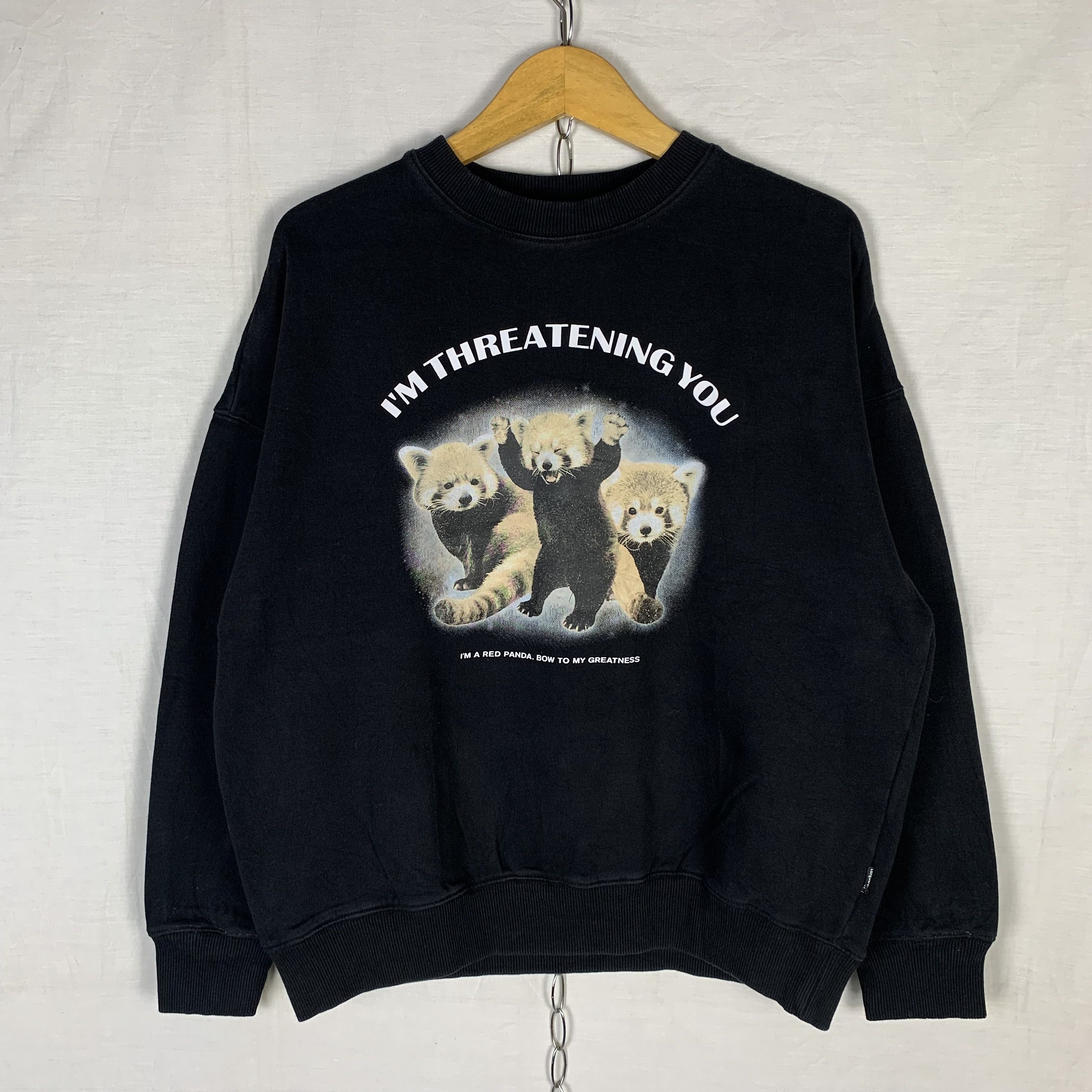 Japanese Brand Threatening Panda Sweatshirt Crewneck Boxy Fit Size US M / EU 48-50 / 2 - 1 Thumbnail