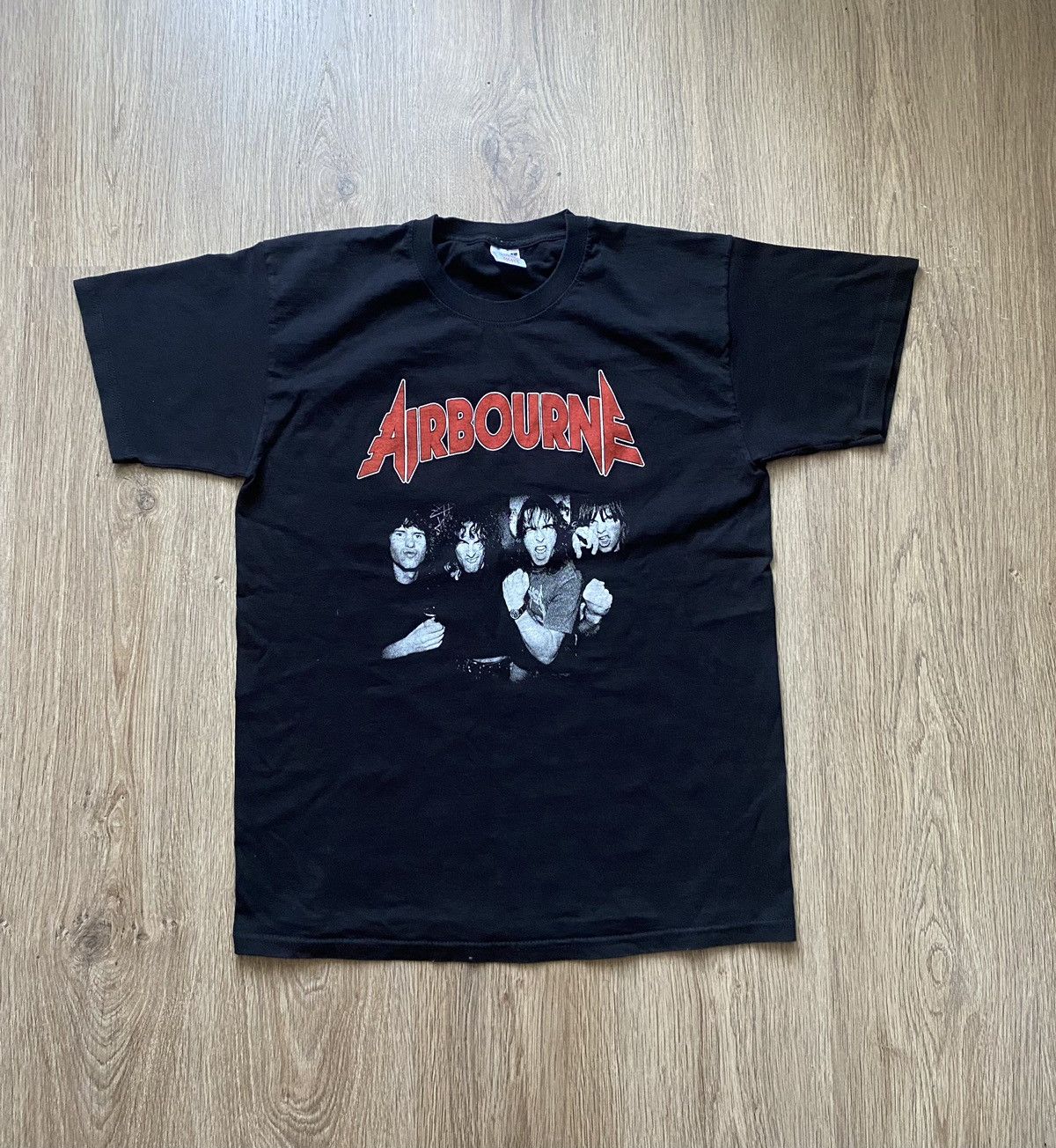 Band Tees × Vintage VINTAGE AIRBOURNE TEE SHIRT STAND UP FOR ROCK&ROLL Size US L / EU 52-54 / 3 - 1 Thumbnail