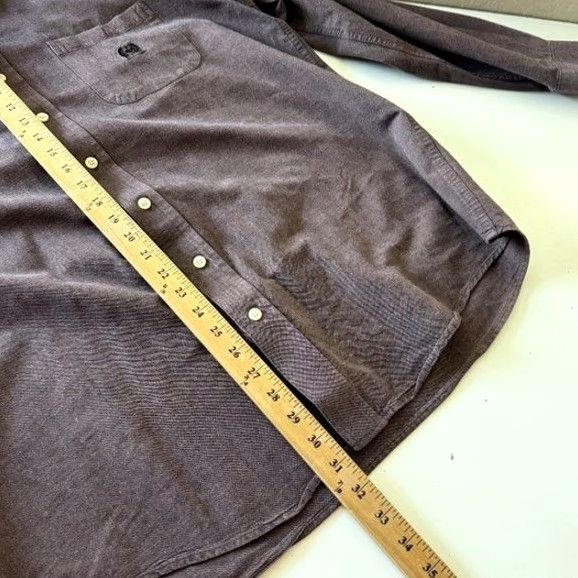 Vintage Cinch Western Solid Antique Brown Chest Pocket Button Down Shirt Mens LARGE Size US L / EU 52-54 / 3 - 8 Thumbnail