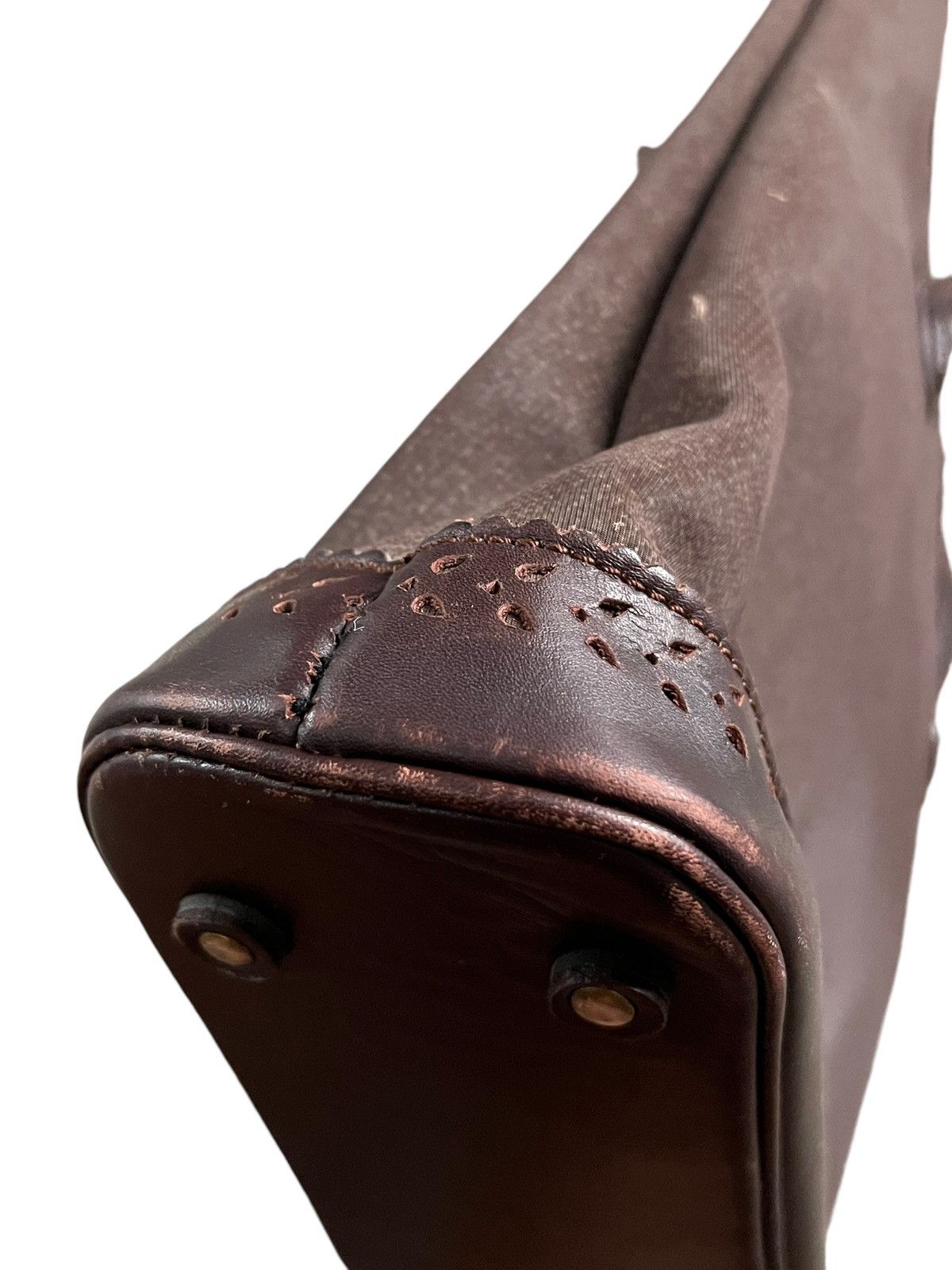 Loewe Vintage Loewe Padded Brown Long Handle Tote Bag Size ONE SIZE - 8 Thumbnail