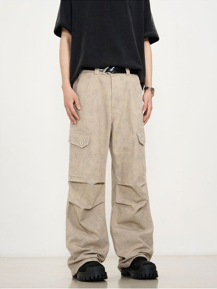Japanese Brand × Jean Vintage washed distressed straight loose Cargo jeans Size US 32 / EU 48 - 1 Thumbnail