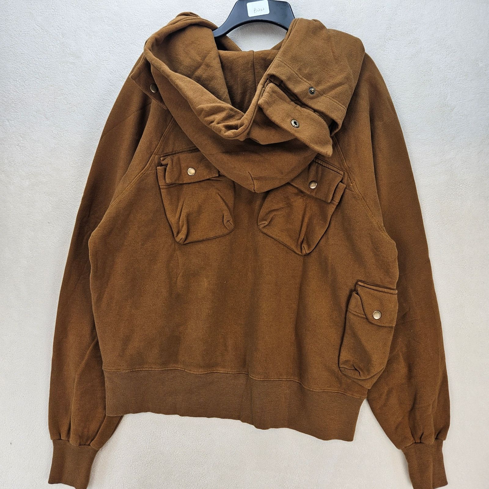 MNML MNML MEN'S SMALL BROWN VINTAGE CARGO POCKET PULLOVER HOODIE Size US S / EU 44-46 / 1 - 6 Thumbnail