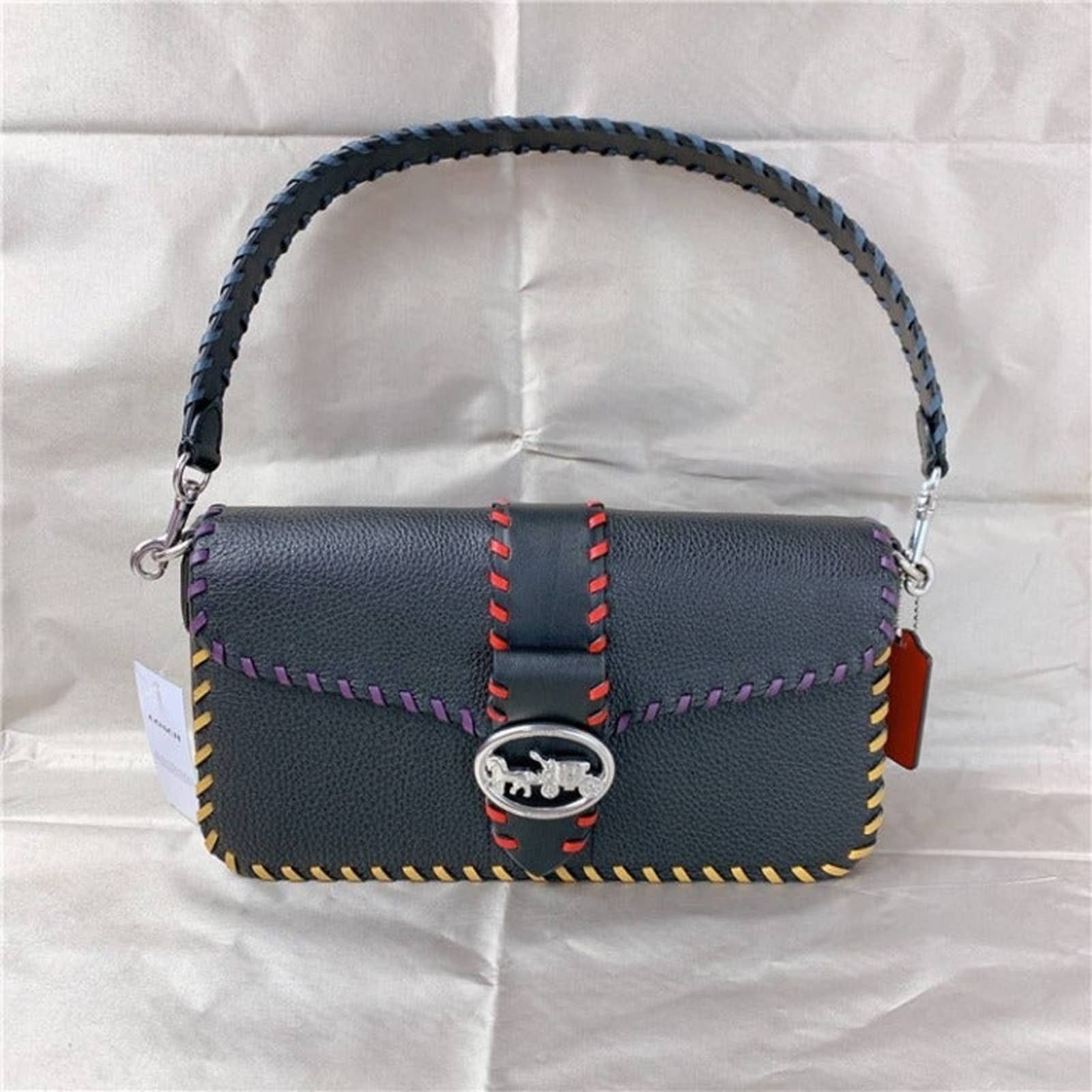 image of Coach C5790 Georgie Shoulder Bag In Black Multi, Women's