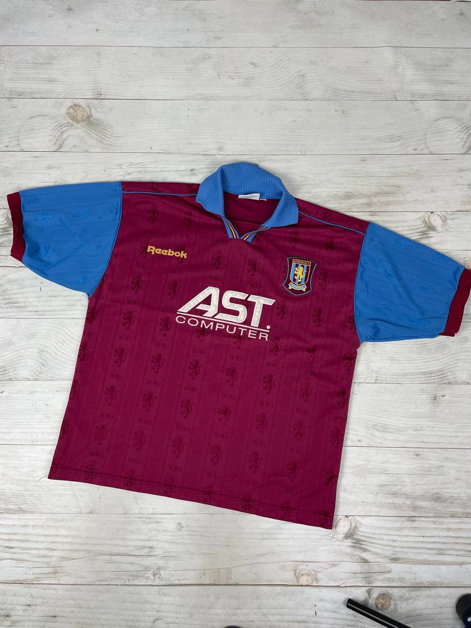 Reebok Reebok Aston Villa 1995 1997 Home Shirt Soccer Jersey Size US XL / EU 56 / 4 - 1 Thumbnail