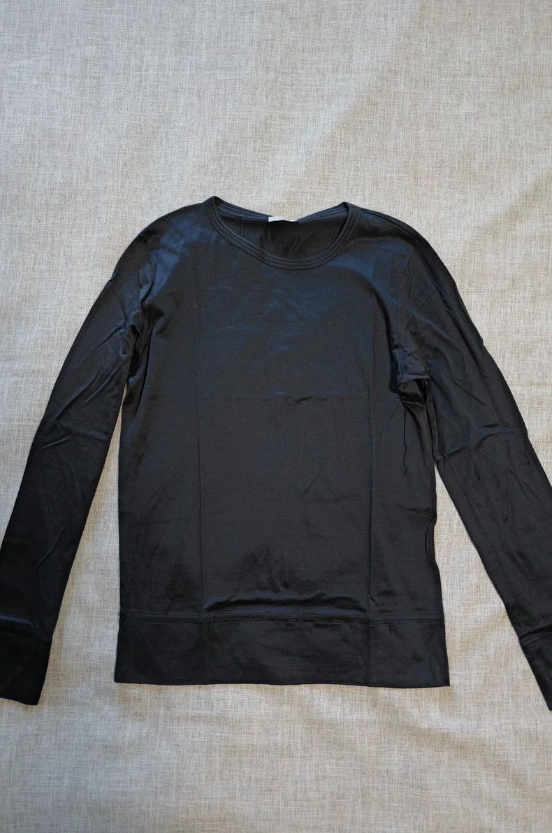 Dior Dior 02AW Black Combed Cotton Long-sleeved T-shirt Size US S / EU 44-46 / 1 - 1 Thumbnail