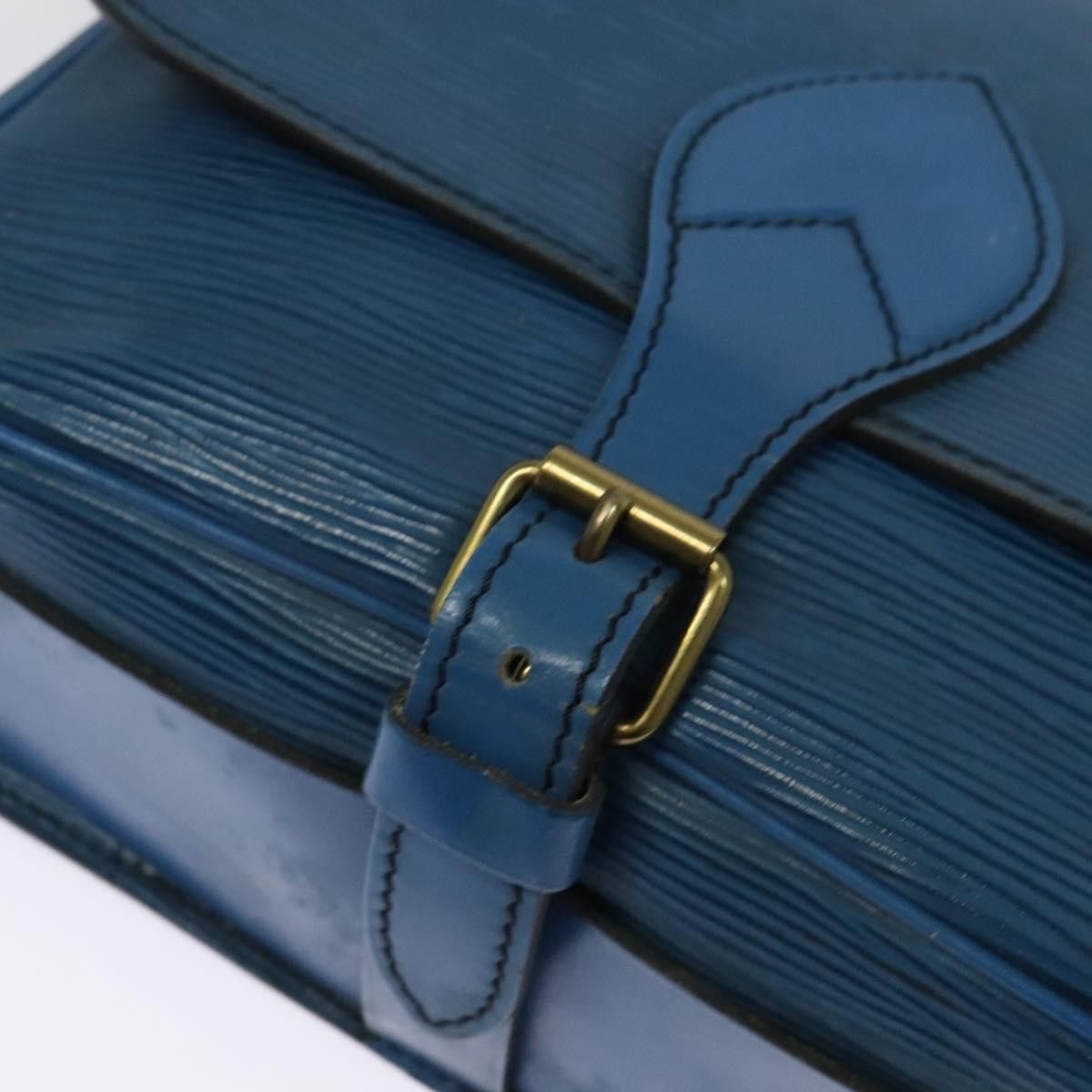 Louis Vuitton LOUIS VUITTON Epi Cartouchiere MM Shoulder Bag Blue M52245 Size ONE SIZE - 10 Thumbnail