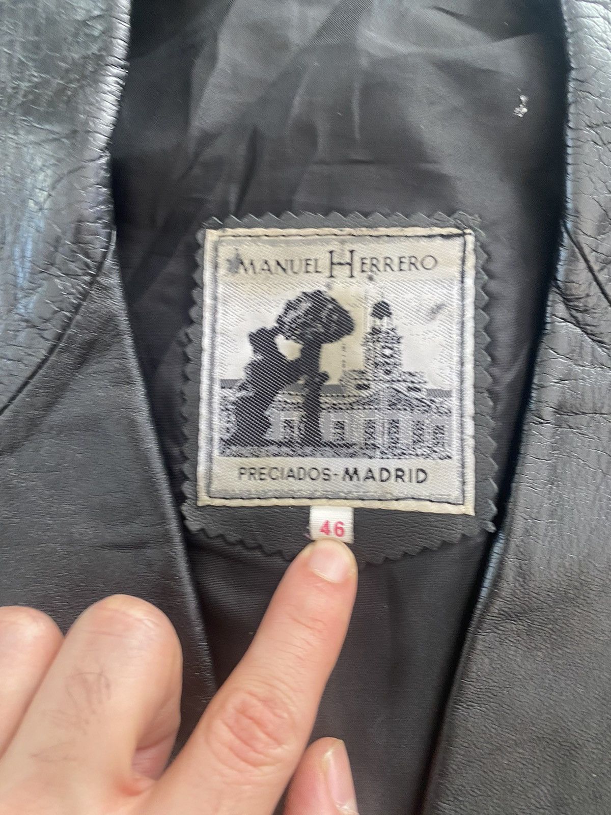 Genuine Leather × Vintage Vintage Leather Blazer Size L / US 10 / IT 46 - 3 Thumbnail