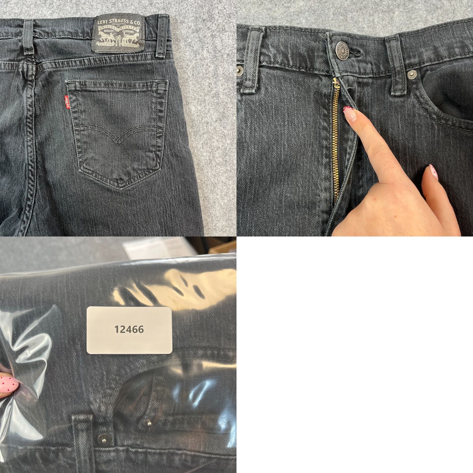 Levi's Levi's Jeans Slim Tapered 32 30 Dark Wash Grey Stretch Rinse Mens Denim 5-Pocket Zip Year 21st Century? Size US 32 / EU 48 - 8 Thumbnail