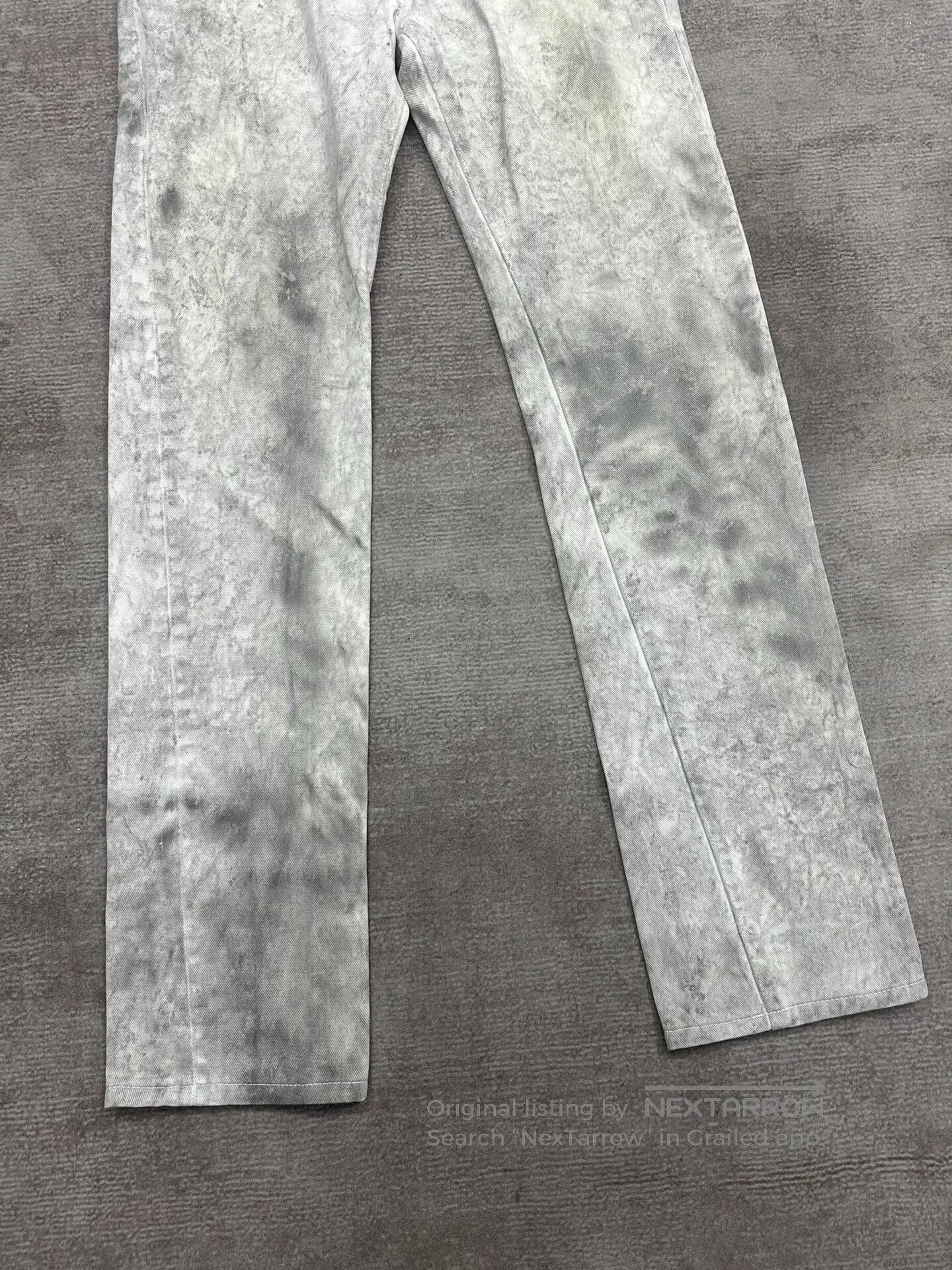 Dior Dior Homme Distressed White Denim Trousers. Size US 29 - 4 Thumbnail