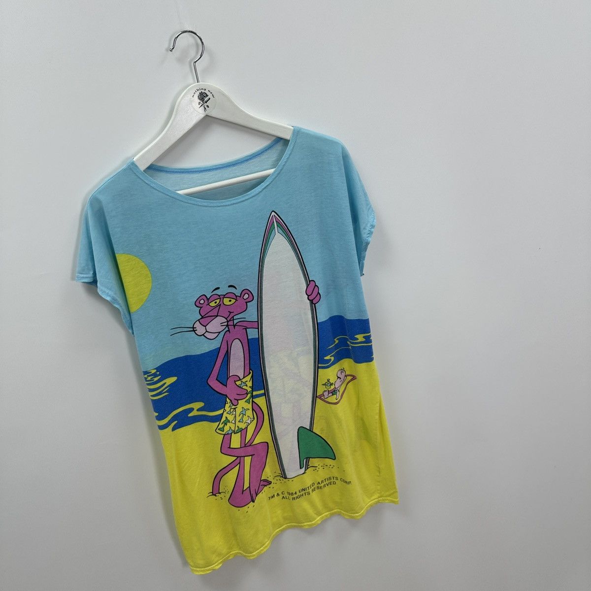 Vintage Vintage 80s Pink Panther Tank Top Hawaii Beach 1984 y2k hype Size S / US 4 / IT 40 - 4 Thumbnail