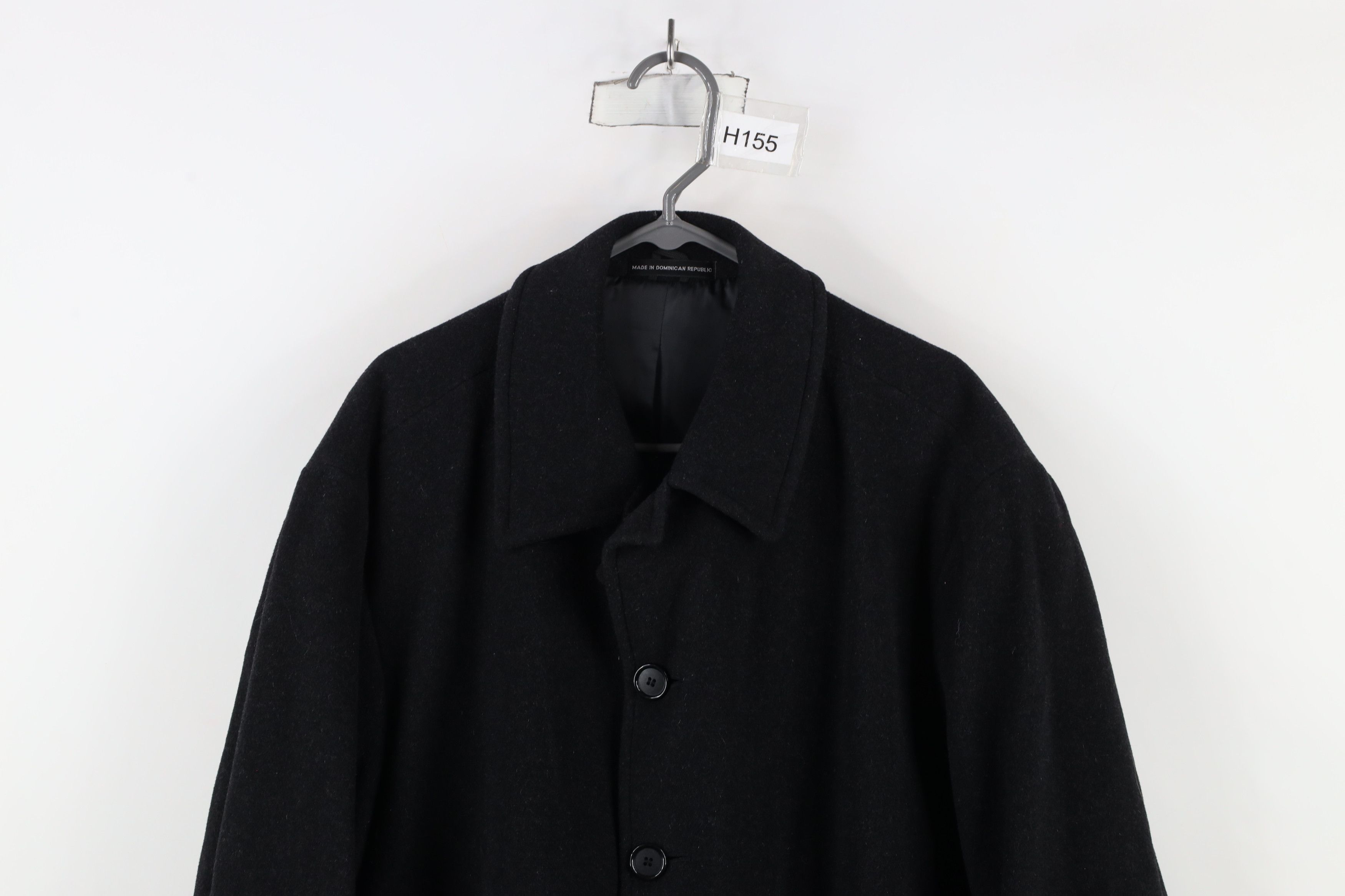 Vintage Vintage 90s Streetwear Heavy Button Overcoat Jacket Black Size US XXL / EU 58 / 5 - 2 Thumbnail