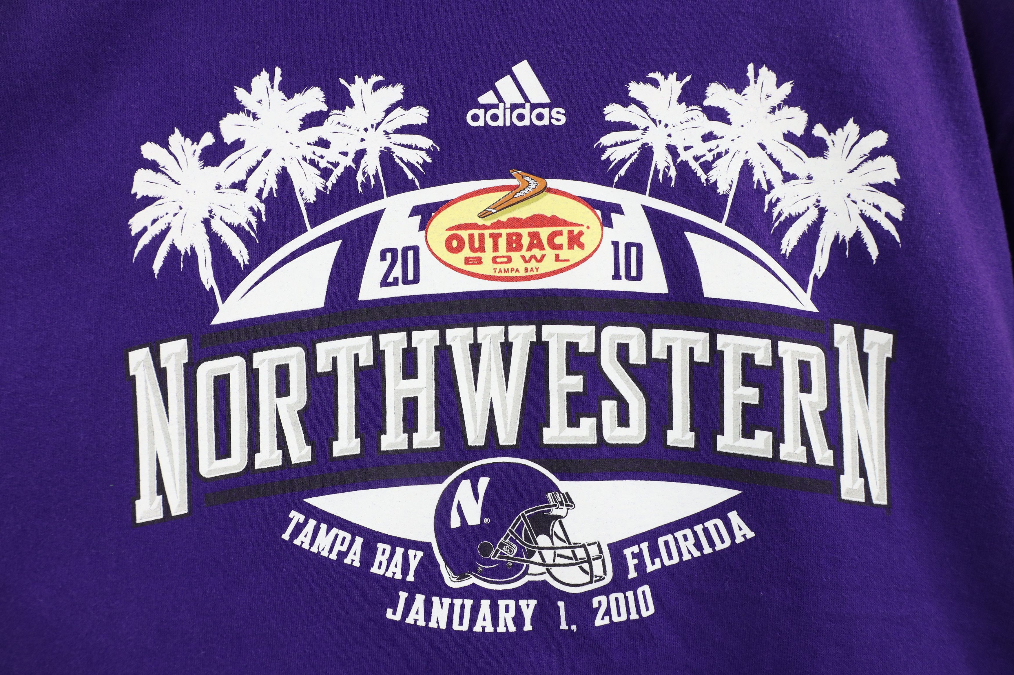 Adidas × Vintage Adidas Outback Bowl Northwestern University Football T-Shirt Size US S / EU 44-46 / 1 - 4 Thumbnail