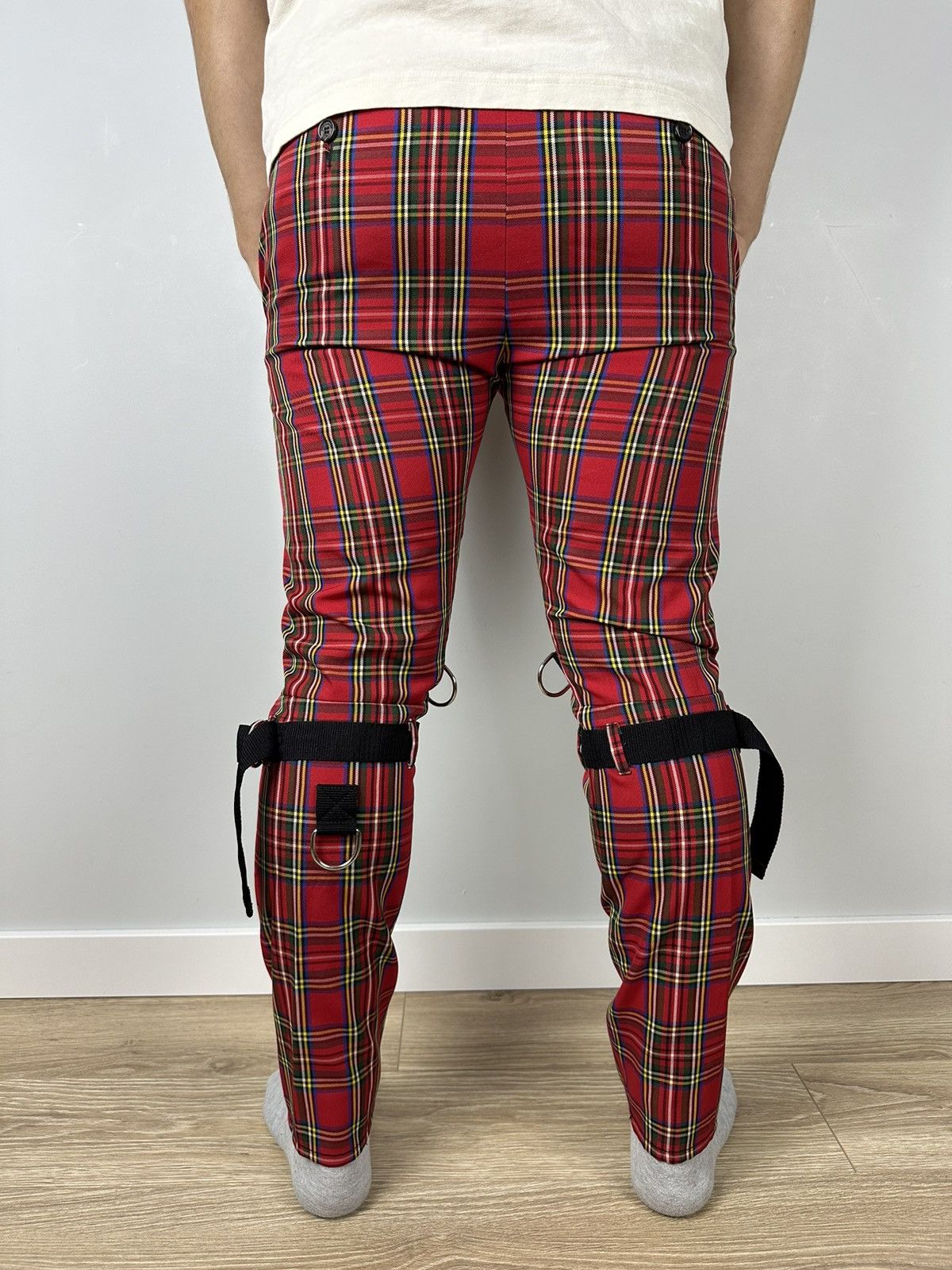 Dsquared2 DSQUARED2 Punk Check Cotton Straps Bondage Zipper pants Rave Size US 30 / EU 46 - 3 Thumbnail